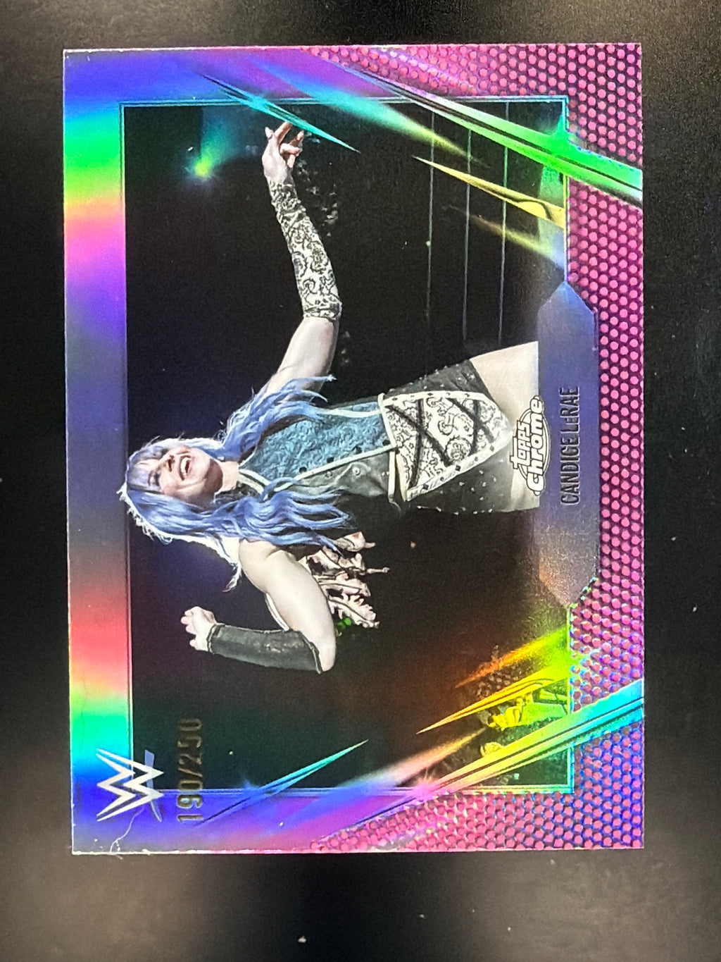 2026 Topps Chrome WWE #90 Candice LeRae Pink Refractor #/250