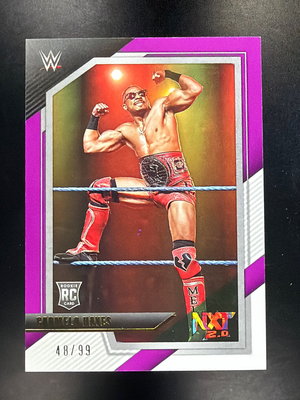 2022 Panini NXT 2.0 WWE #55 Carmelo Hayes Purple #/99