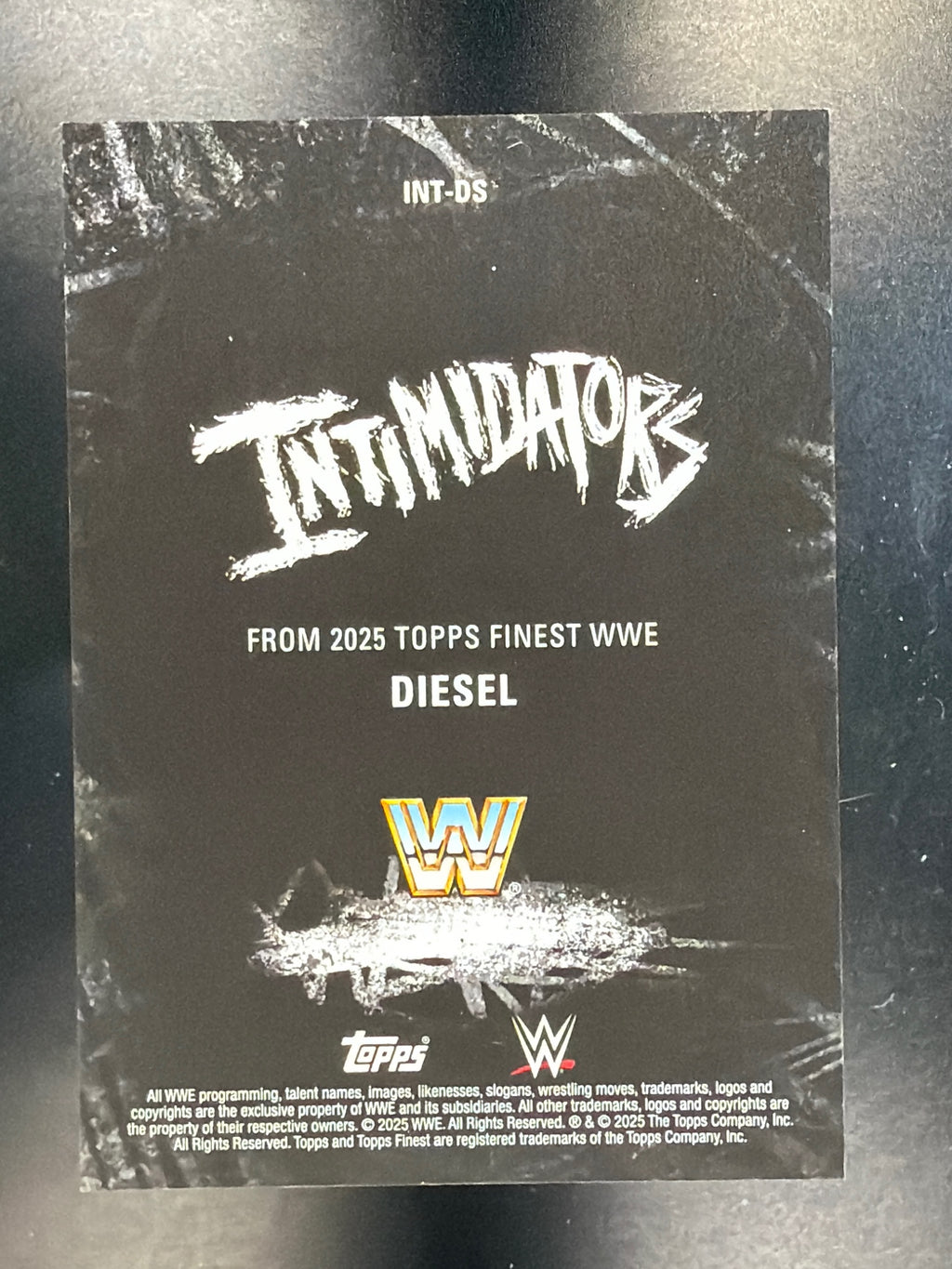 2025 Topps Finest WWE #INT-DS Diesel Intimidators Gold #/50