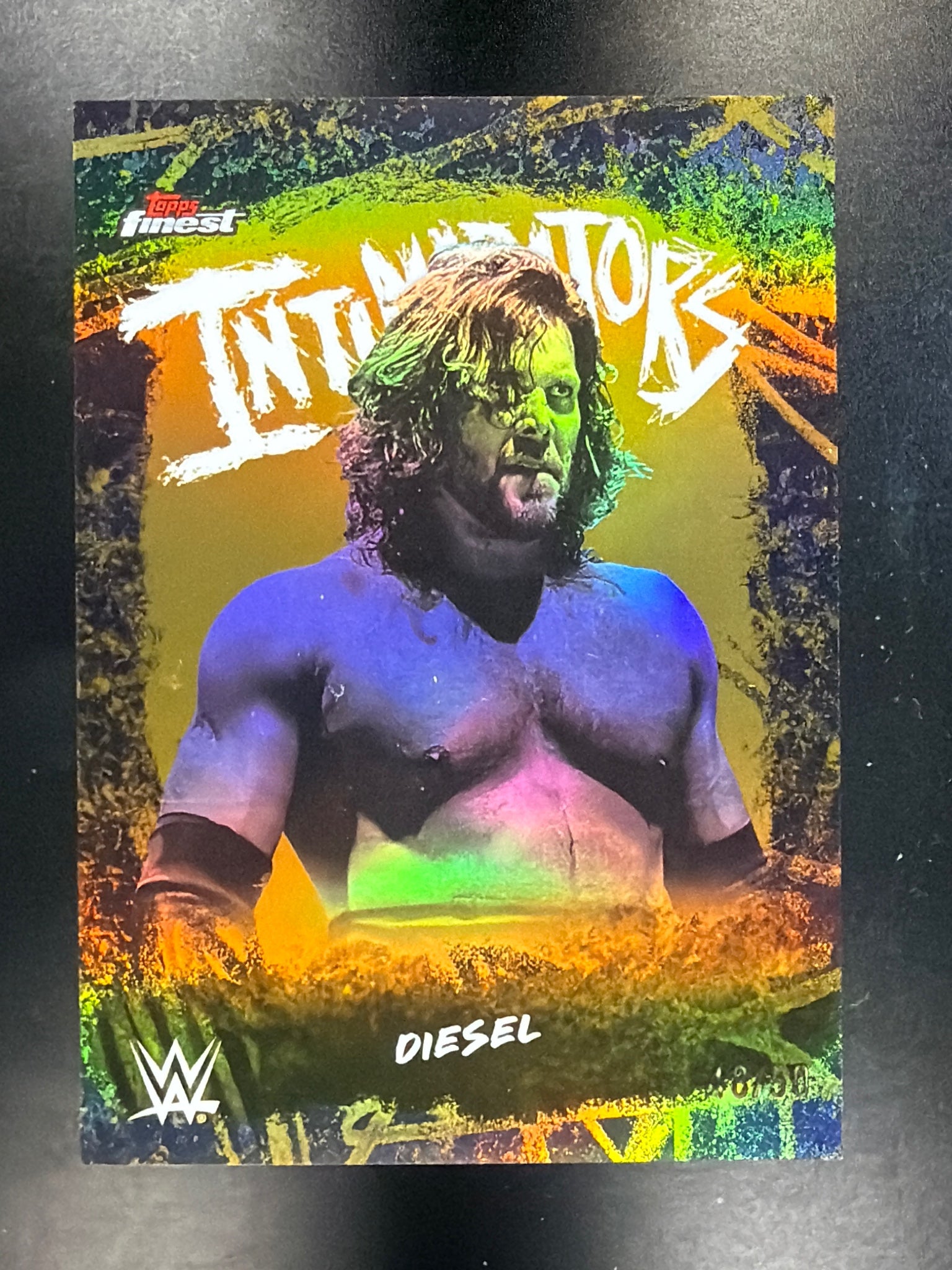2025 Topps Finest WWE #INT-DS Diesel Intimidators Gold #/50