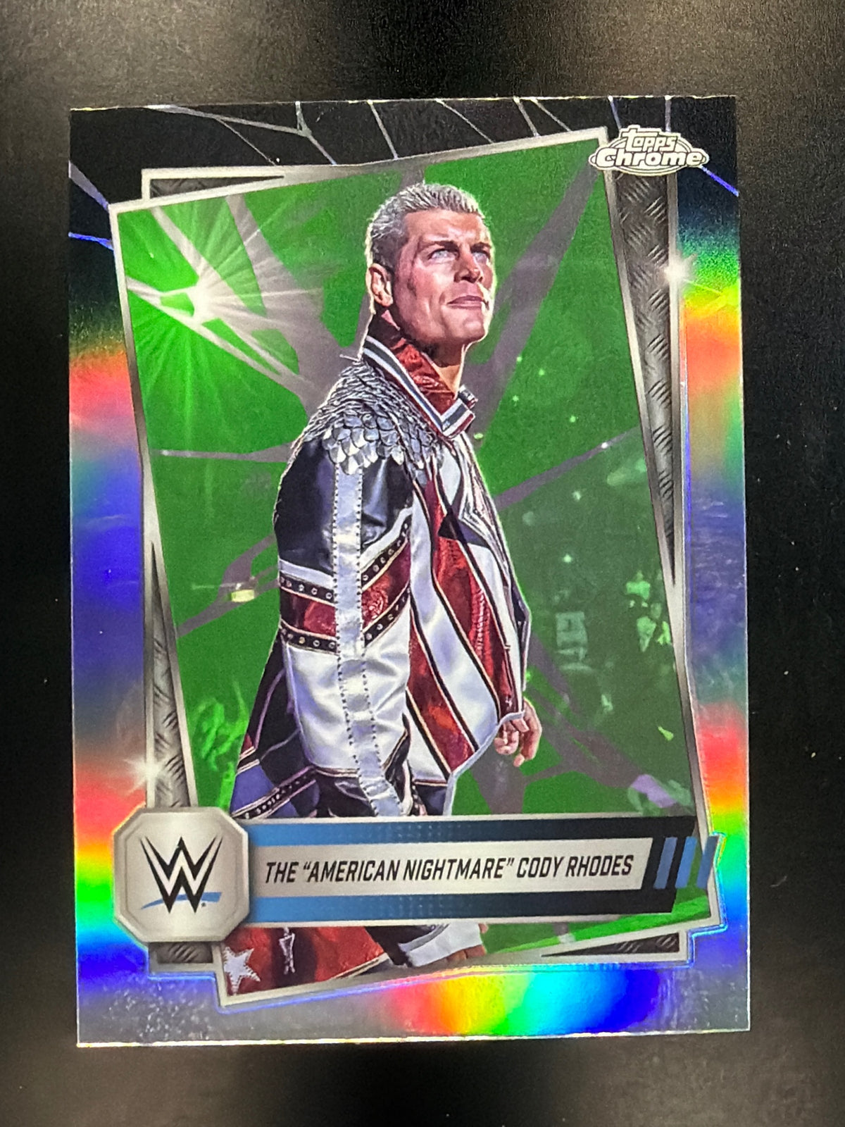 2025 Topps Chrome WWE #1 The American Nightmare Cody Rhodes Neon Green & Black