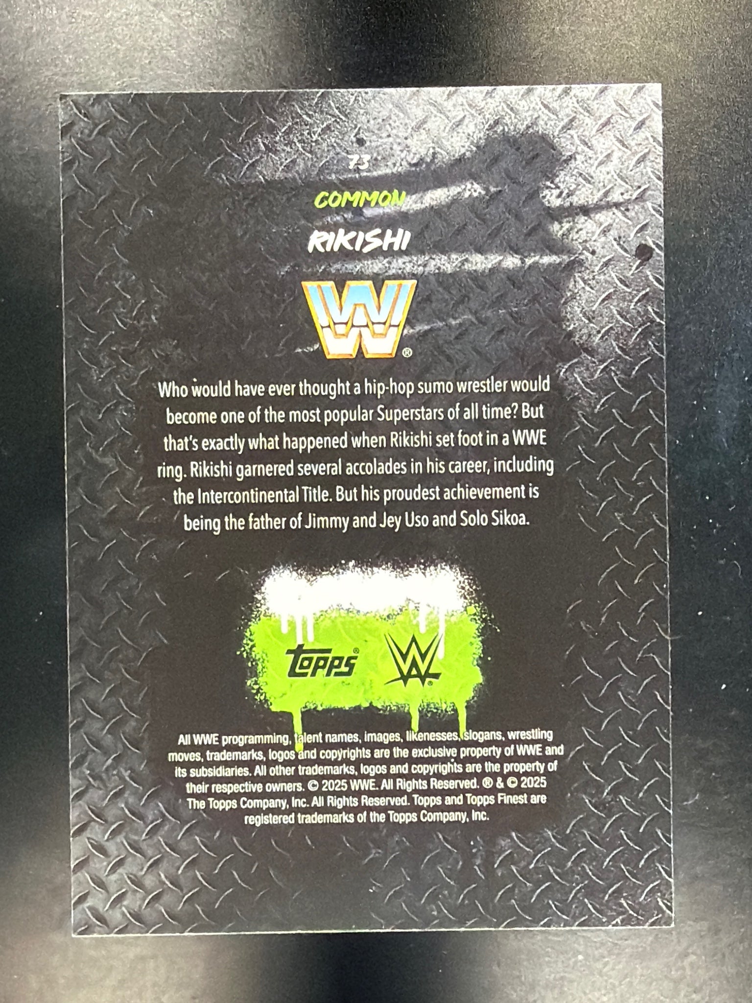 2025 Topps Finest WWE #73 Rikishi Gold #/75