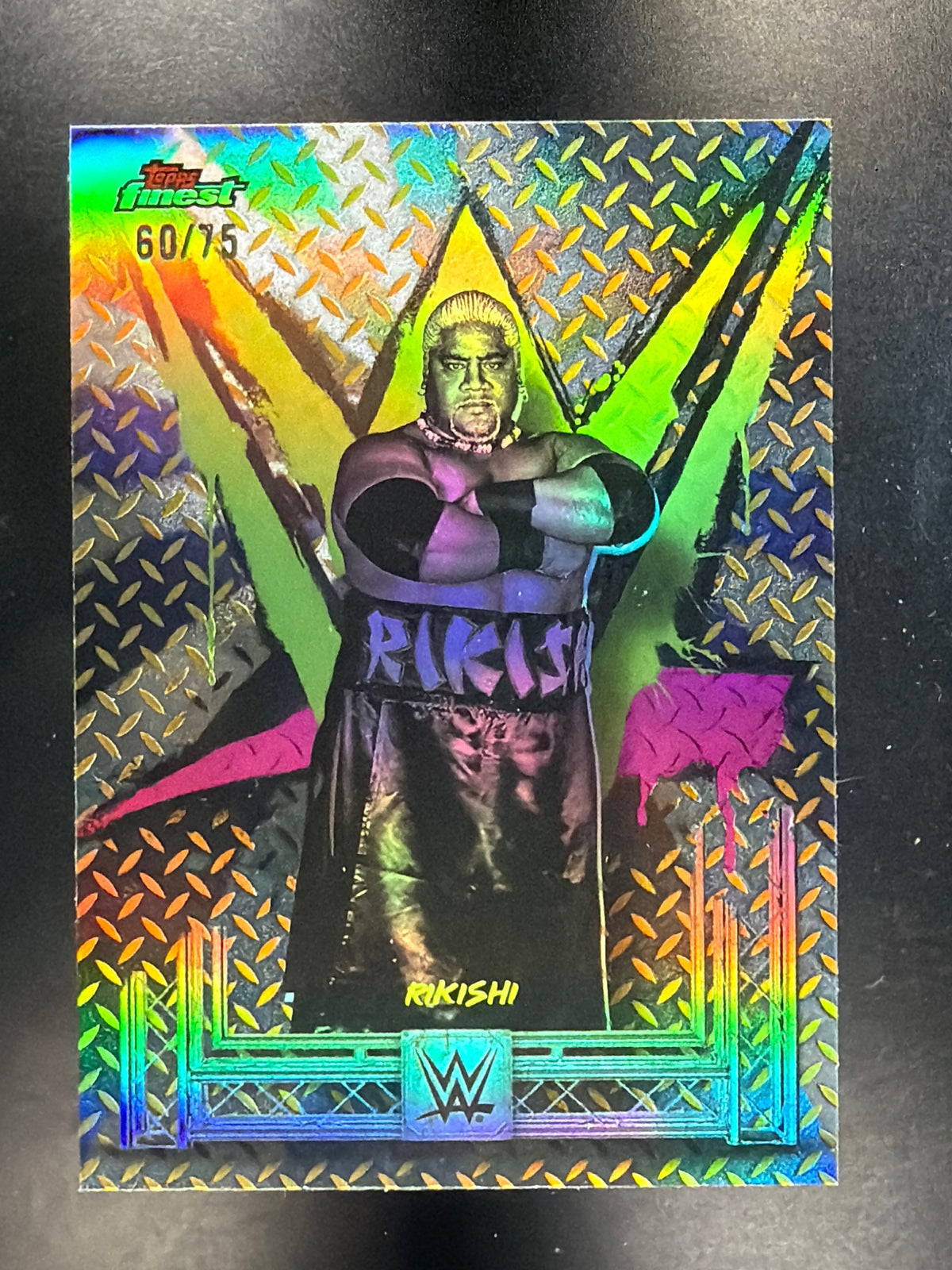 2025 Topps Finest WWE #73 Rikishi Gold #/75
