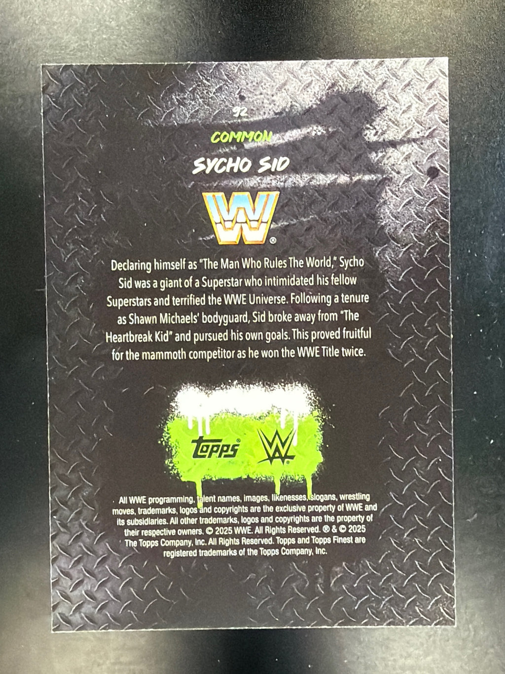 2025 Topps Finest WWE #92 Sycho Sid Blue Checkerboard #/149