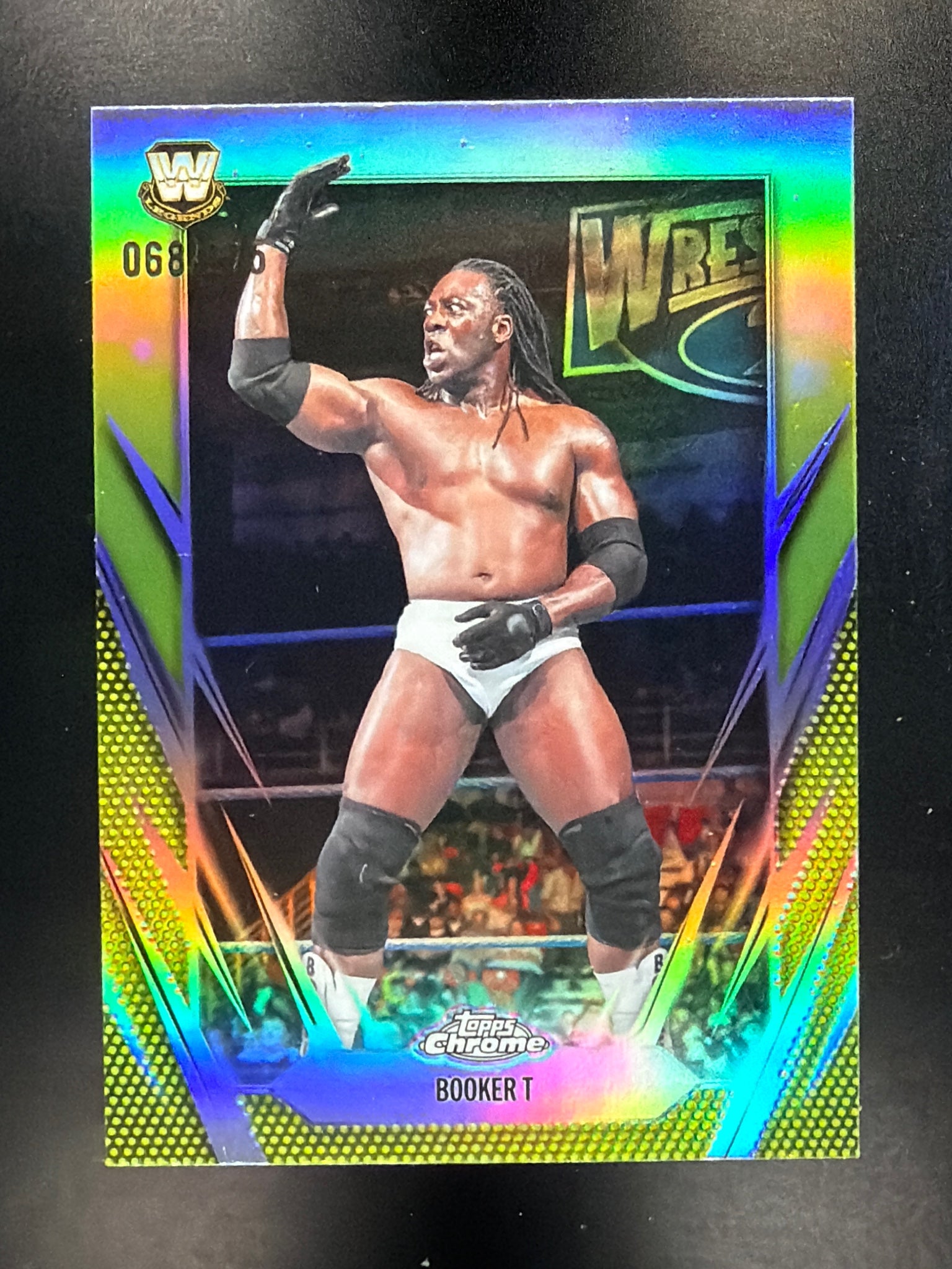 2026 Topps Chrome WWE #71 Booker T Yellow Refractor #/275