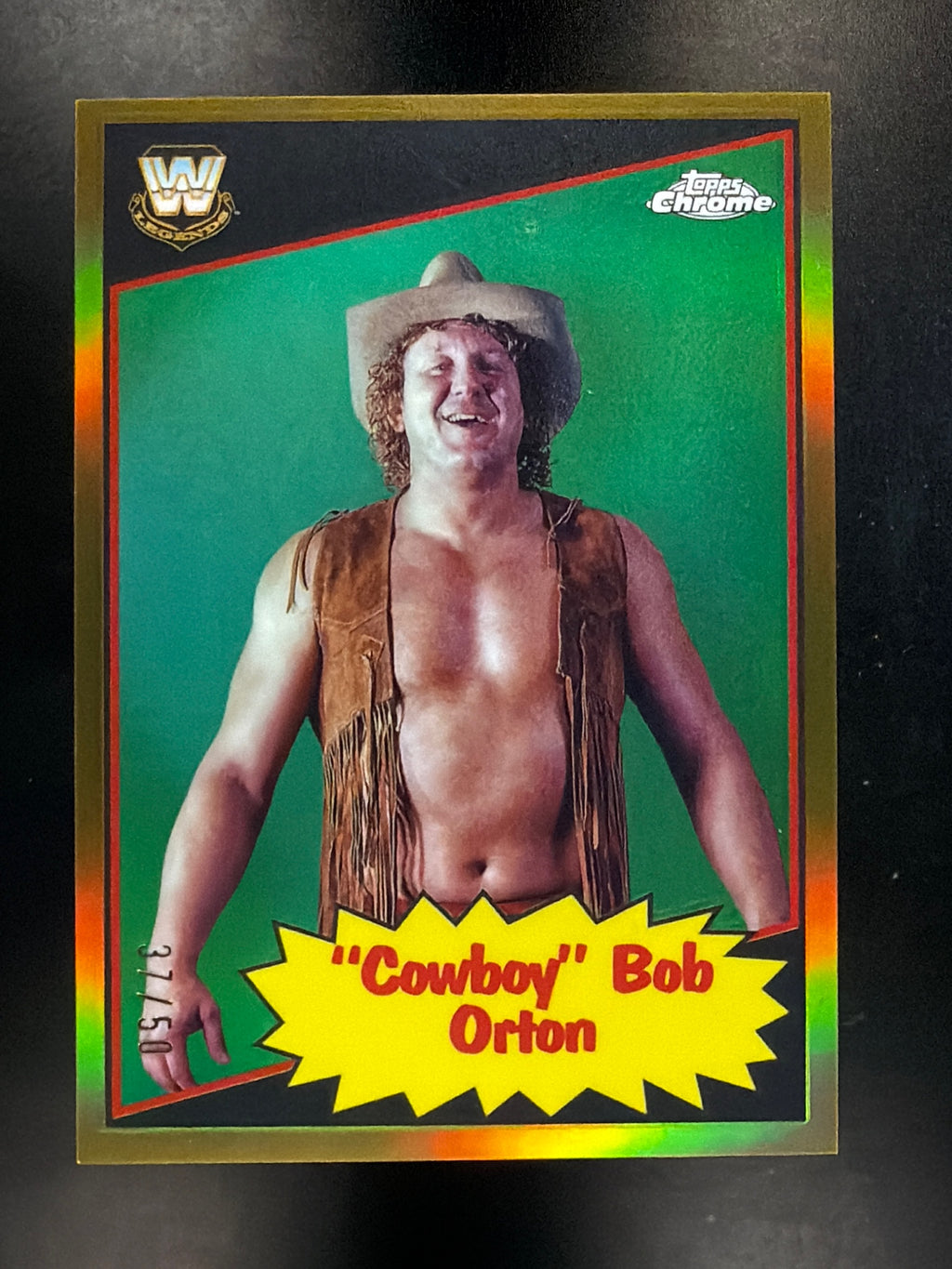2025 Topps Chrome WWE #85TL-BO Cowboy Bob Orton 1985 Topps Legends Gold #/50