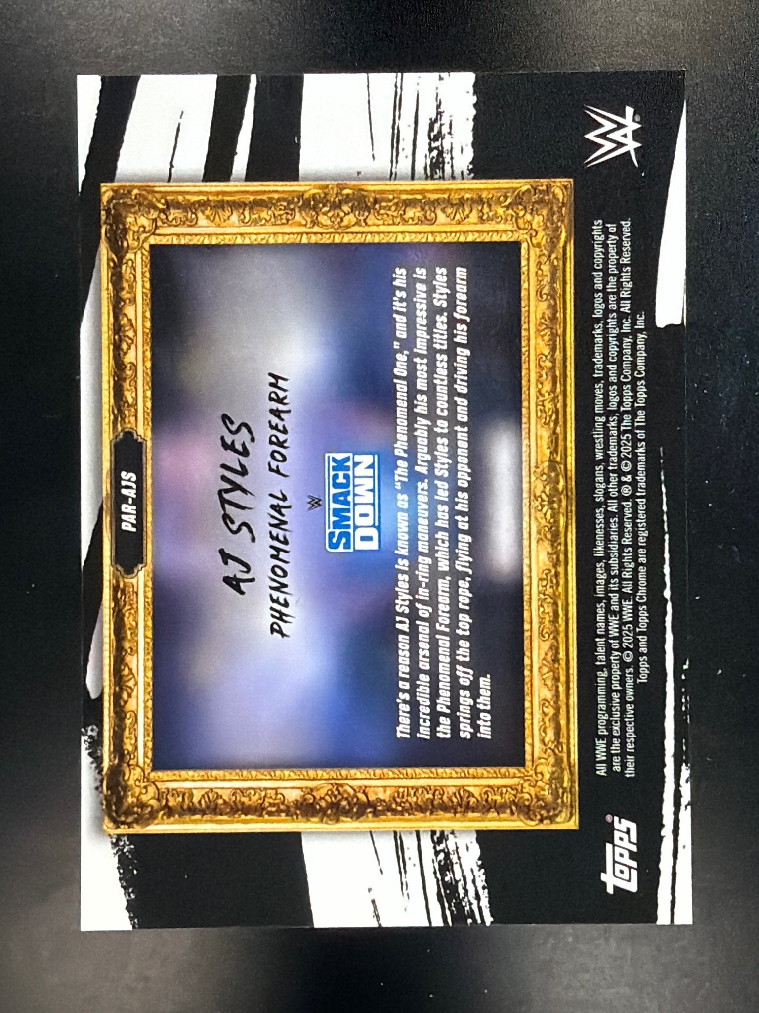 2025 Topps Chrome WWE #PAR-AJS AJ Styles Paradigm Gold Refractor #/50