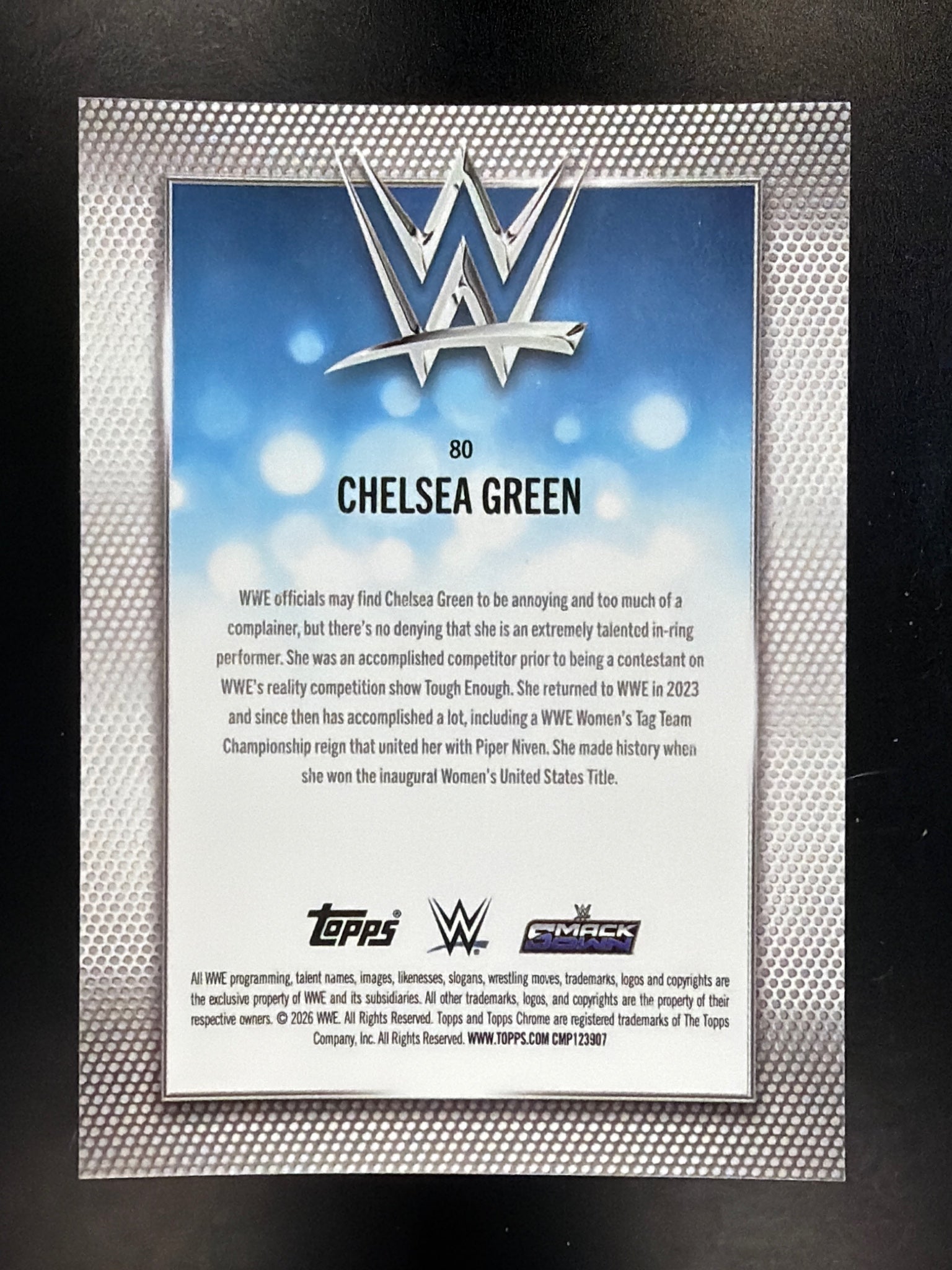 2026 Topps Chrome WWE #80 Chelsea Green Purple RayWave Refractor #/75
