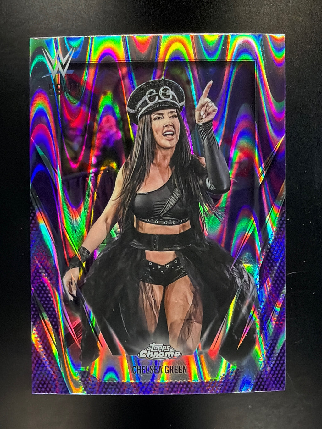 2026 Topps Chrome WWE #80 Chelsea Green Purple RayWave Refractor #/75
