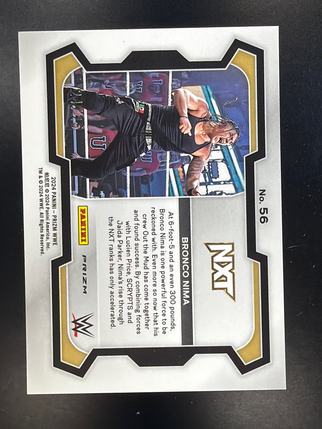 2024 Panini Prizm WWE #56 Bronco Nima Mojo Prizms #/25