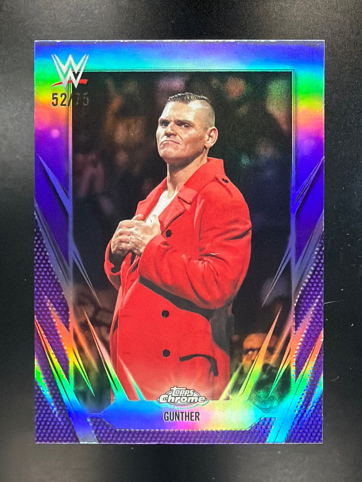 2026 Topps Chrome WWE #8 Gunther Purple Refractor #/75
