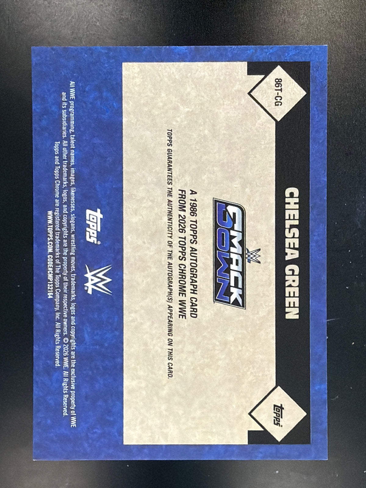 2026 Topps Chrome WWE #86T-CG Chelsea Green 1986 Topps Autographs