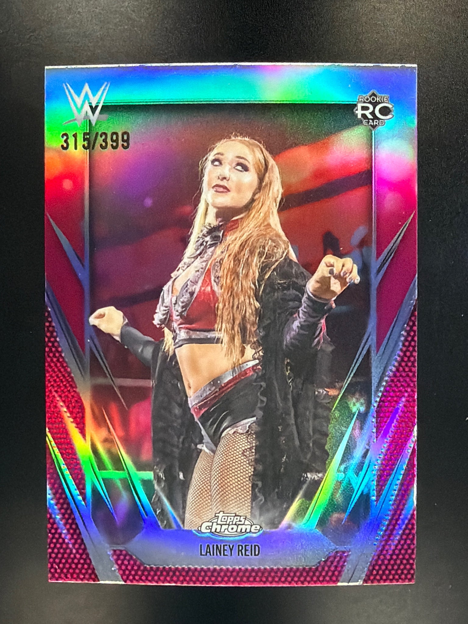 2026 Topps Chrome WWE #117 Lainey Reid Magenta Refractor #/399