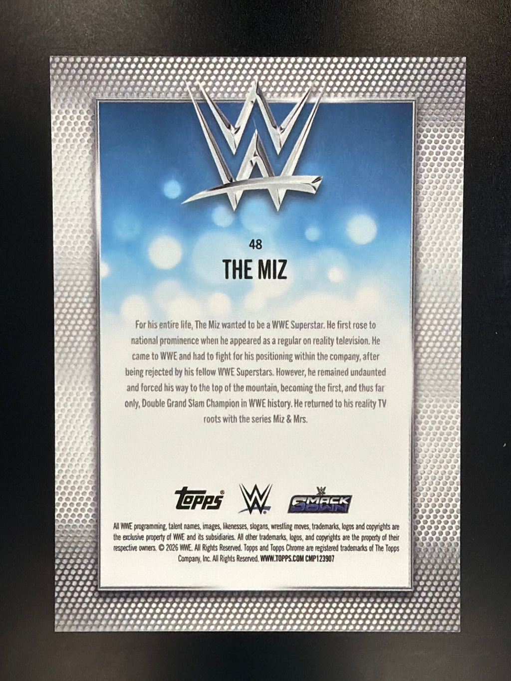 2026 Topps Chrome WWE #48 The Miz Gold Refractor #/50