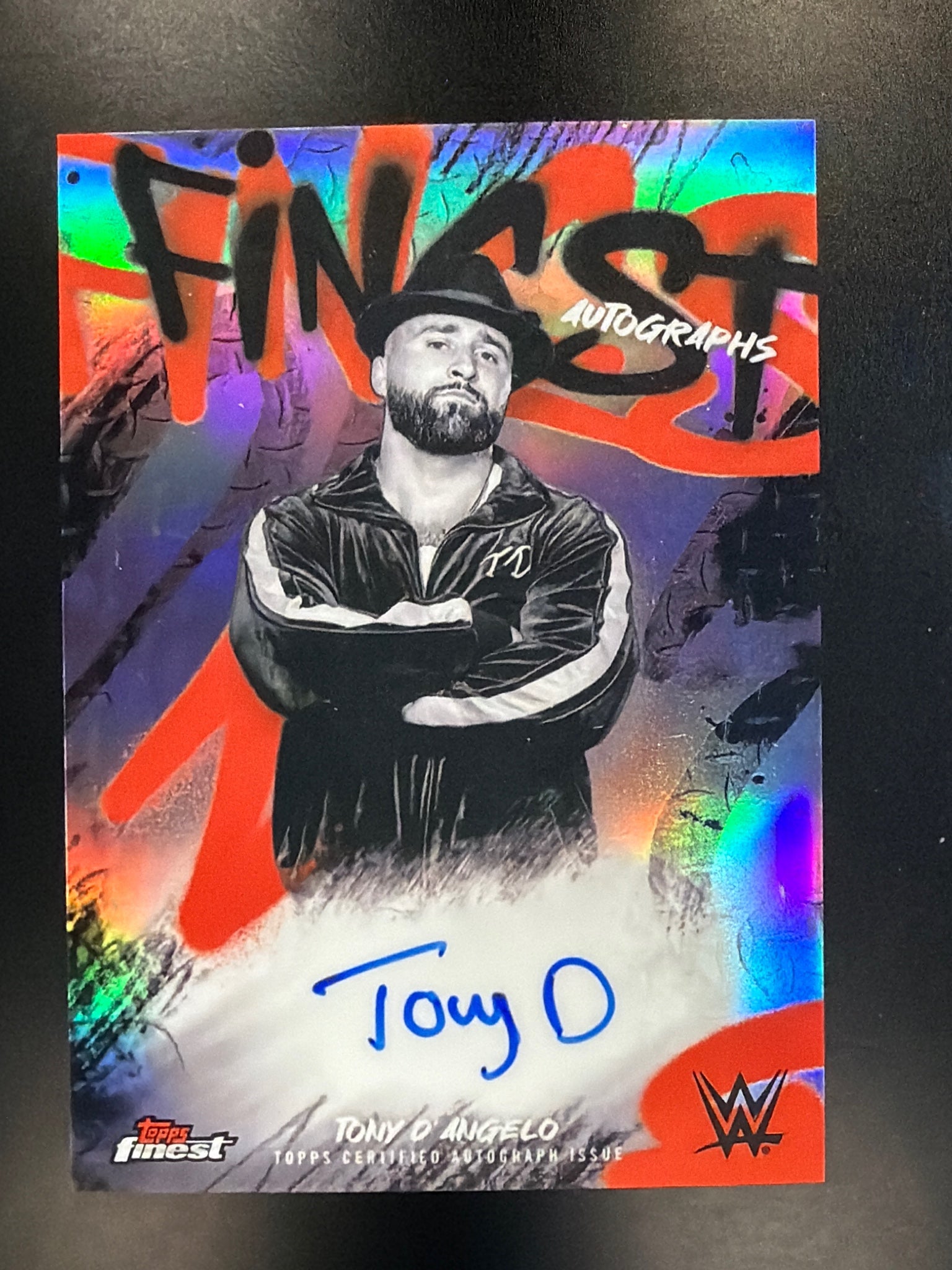 2025 Topps Finest WWE #FA-DAG Tony D'Angelo Finest Autographs Refractor