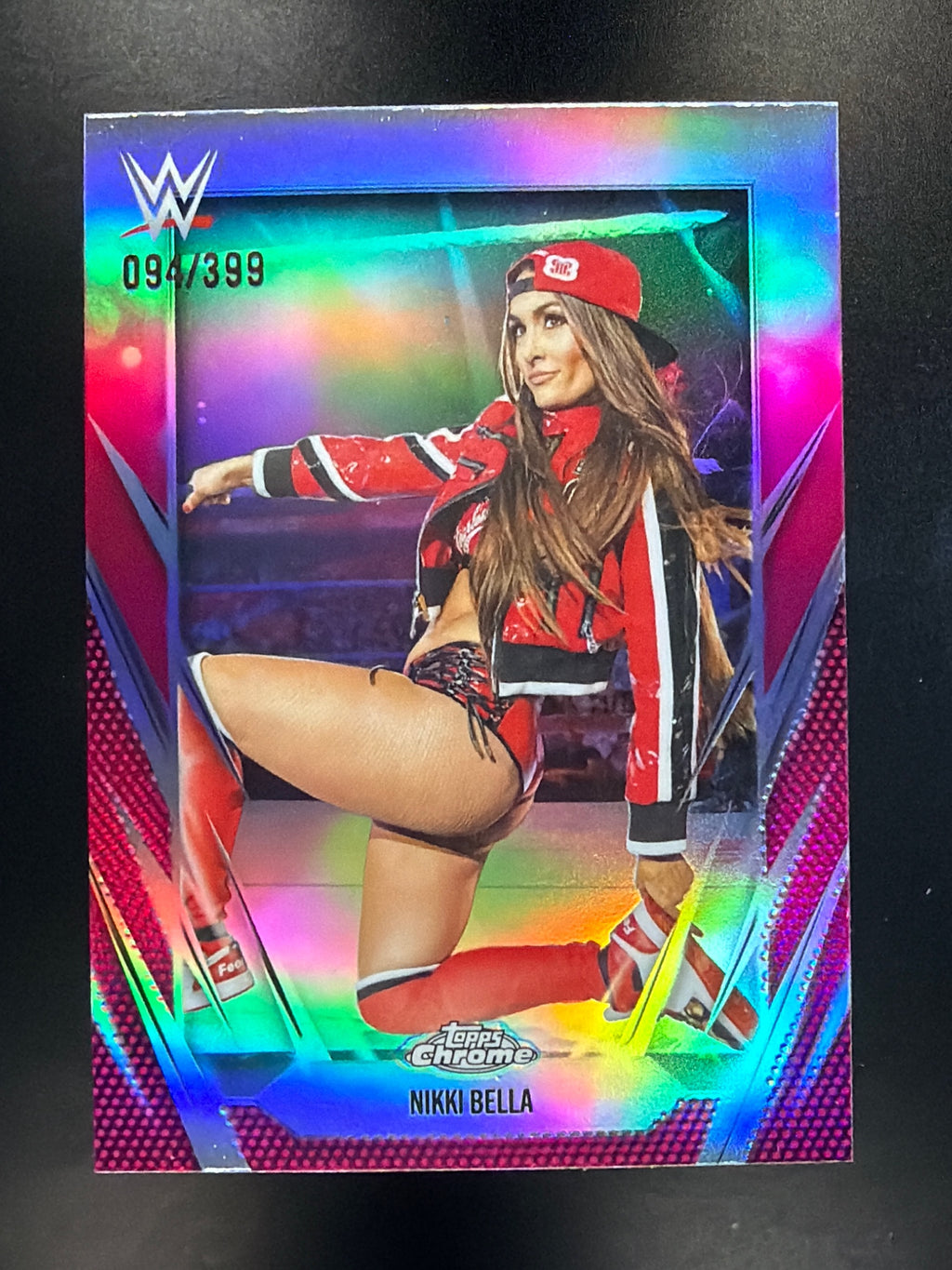 2026 Topps Chrome WWE #194 Nikki Bella Magenta Refractor #/399