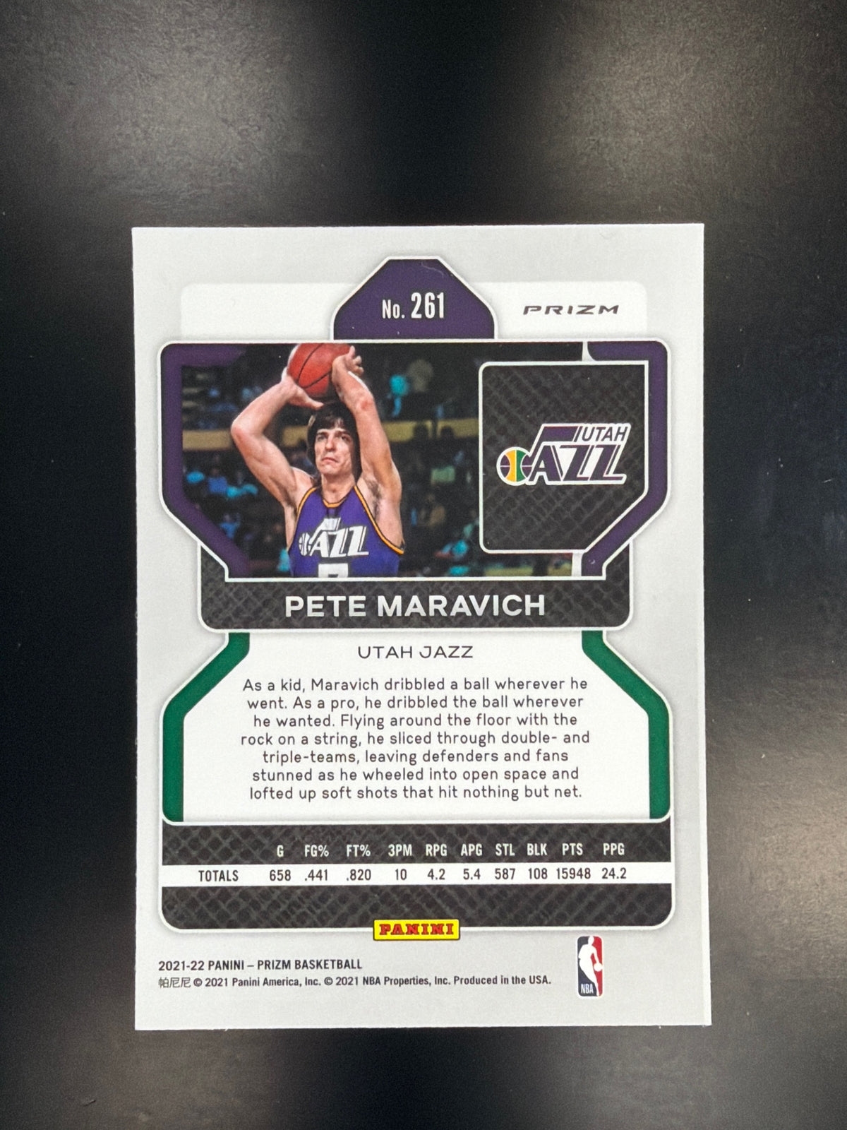 2021-22 Panini Prizm #261 Pete Maravich Green