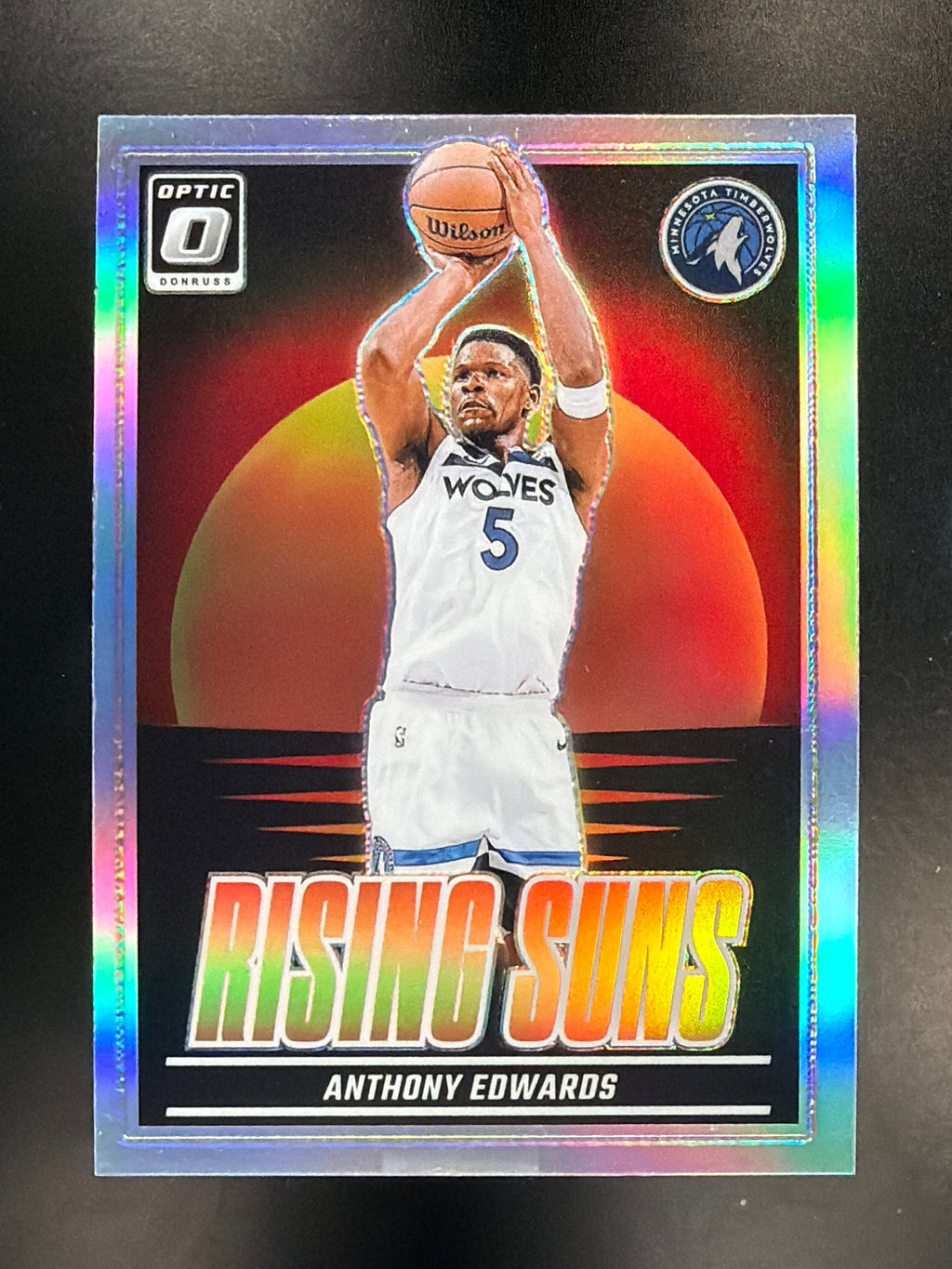 2024-25 Donruss Optic #15 Anthony Edwards Rising Suns Holo