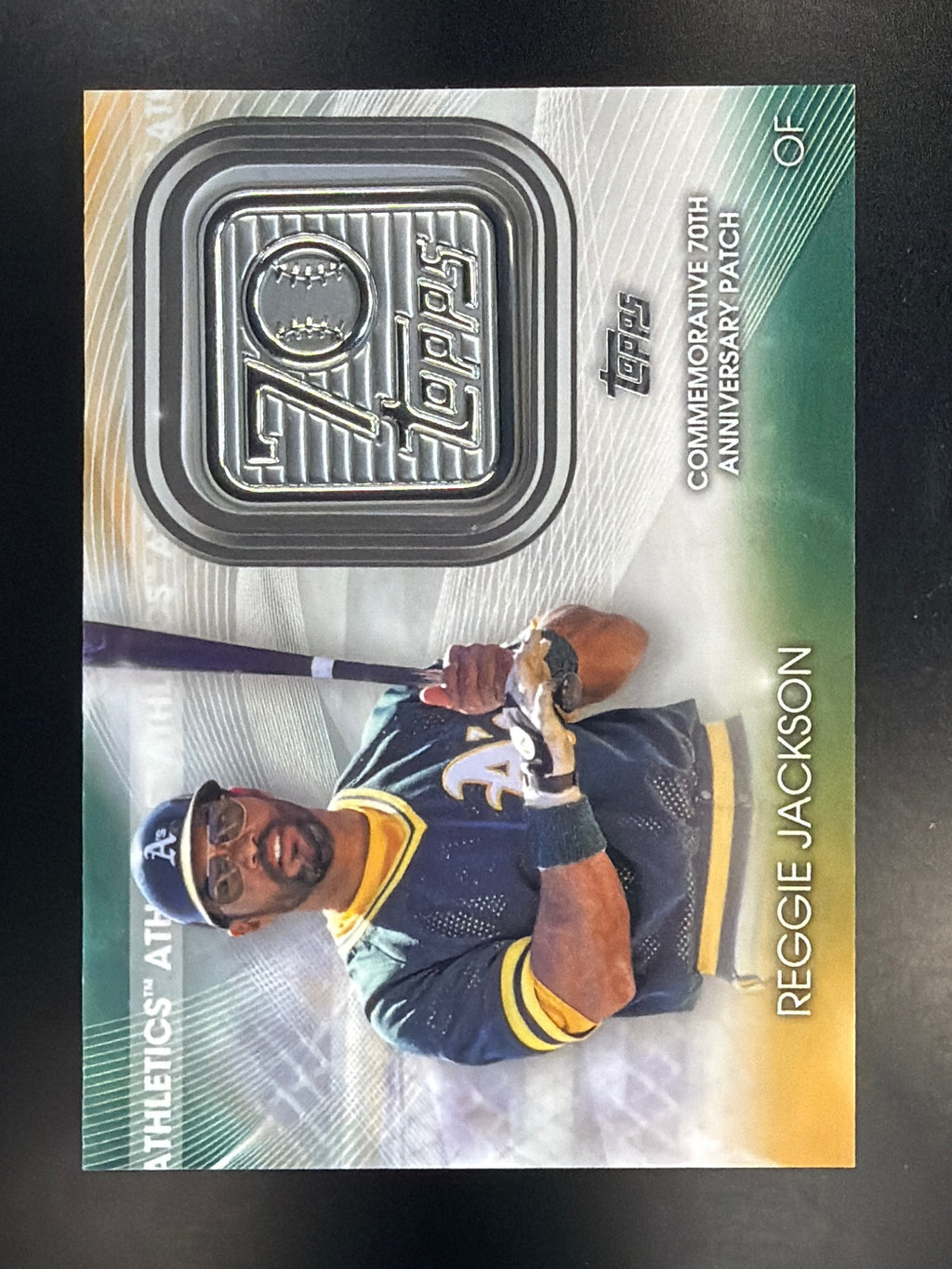 2021 Topps #70LP-RJ Reggie Jackson 70th Anniversary Logo Patch (Series 1)