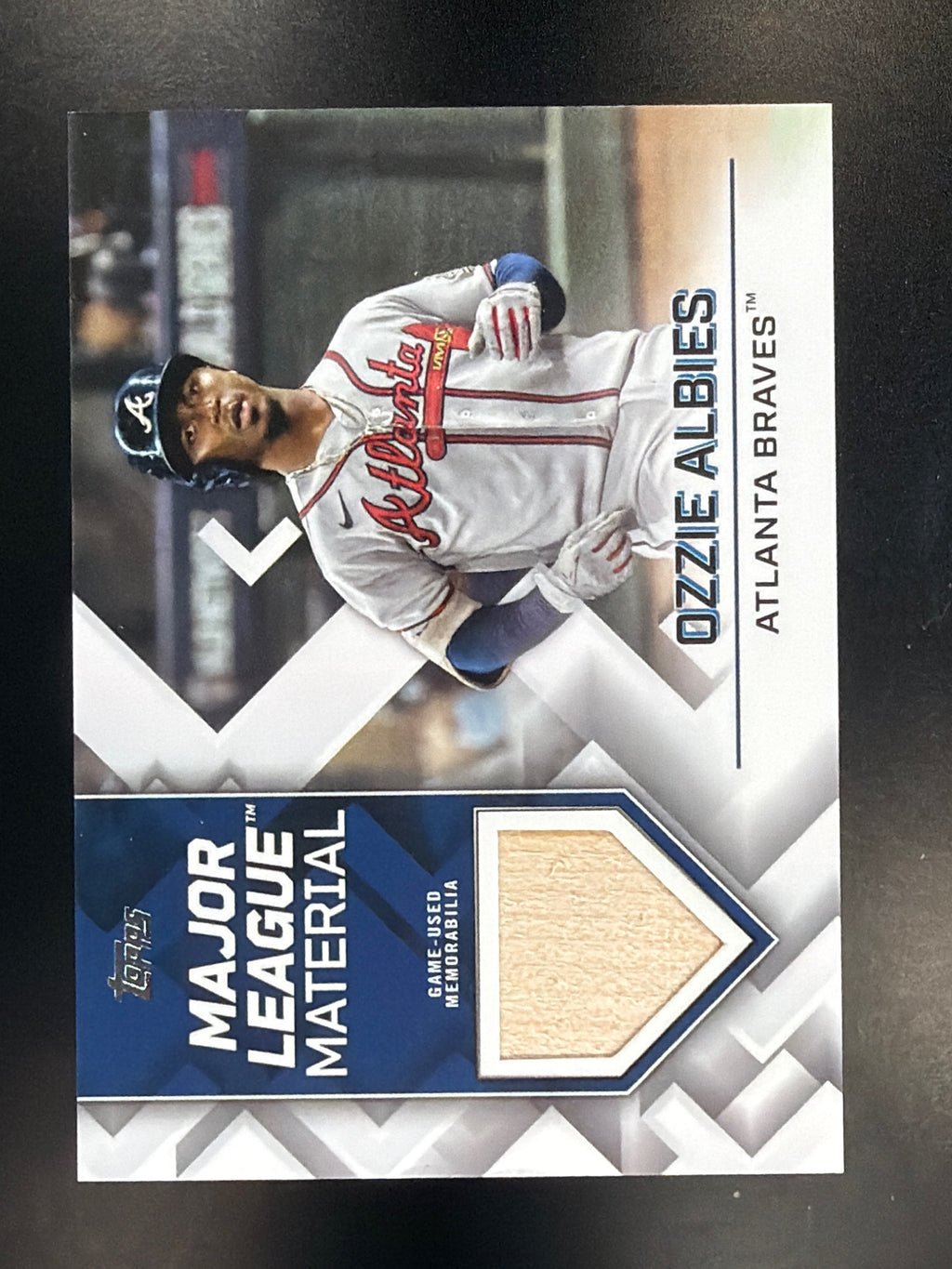 2022 Topps #MLM-OA Ozzie Albies Major League Material Relics (Series Two)