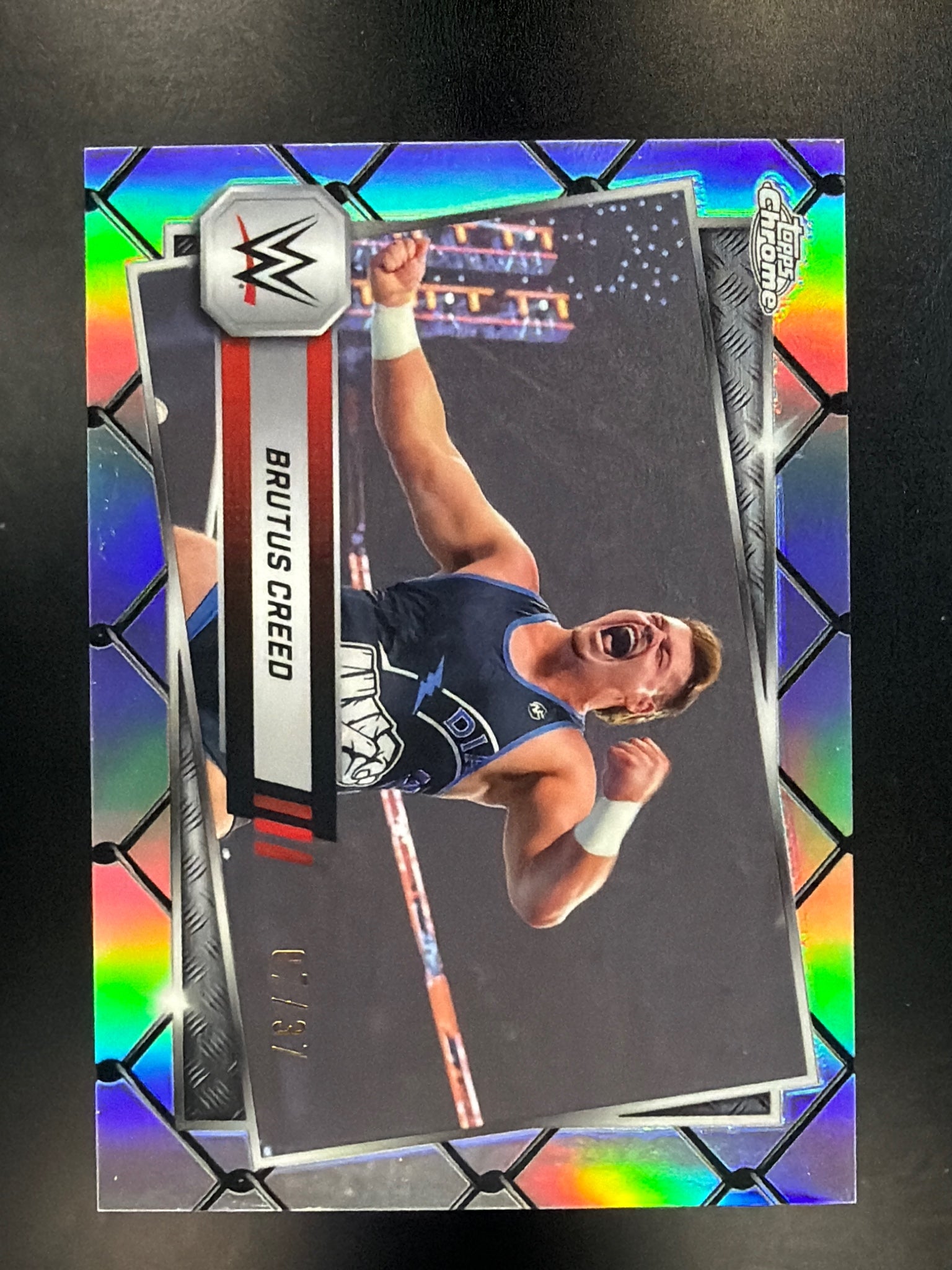 2025 Topps Chrome WWE #191 Brutus Creed Steel Cage Refractor #/37