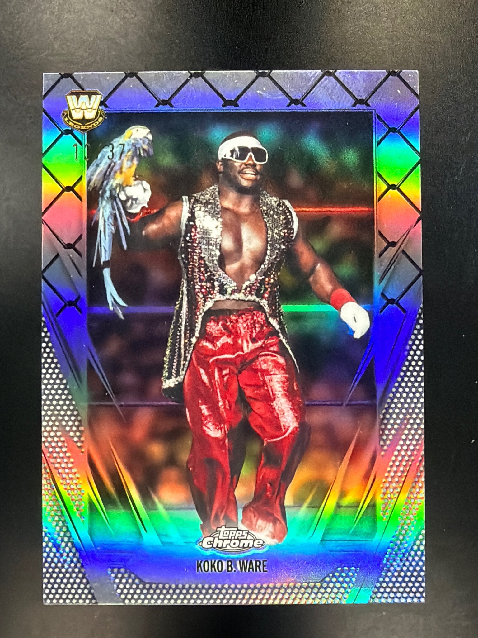 2026 Topps Chrome WWE #113 Koko B. Ware Steel Cage Refractor #/37
