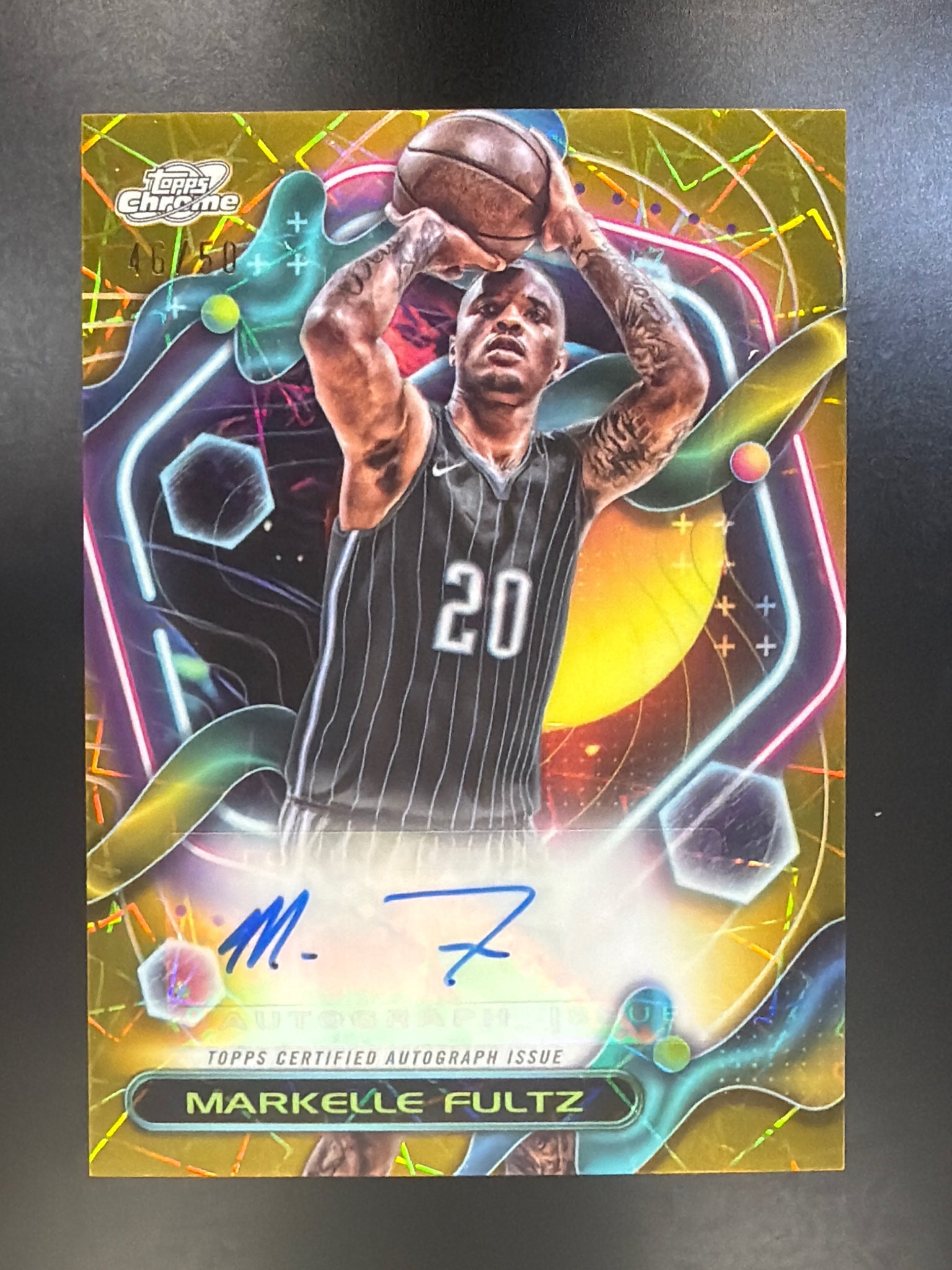 23-24 Topps Chrome #CCAV-MF Markelle Fultz Auto Gold Interstellar Refractor #/50