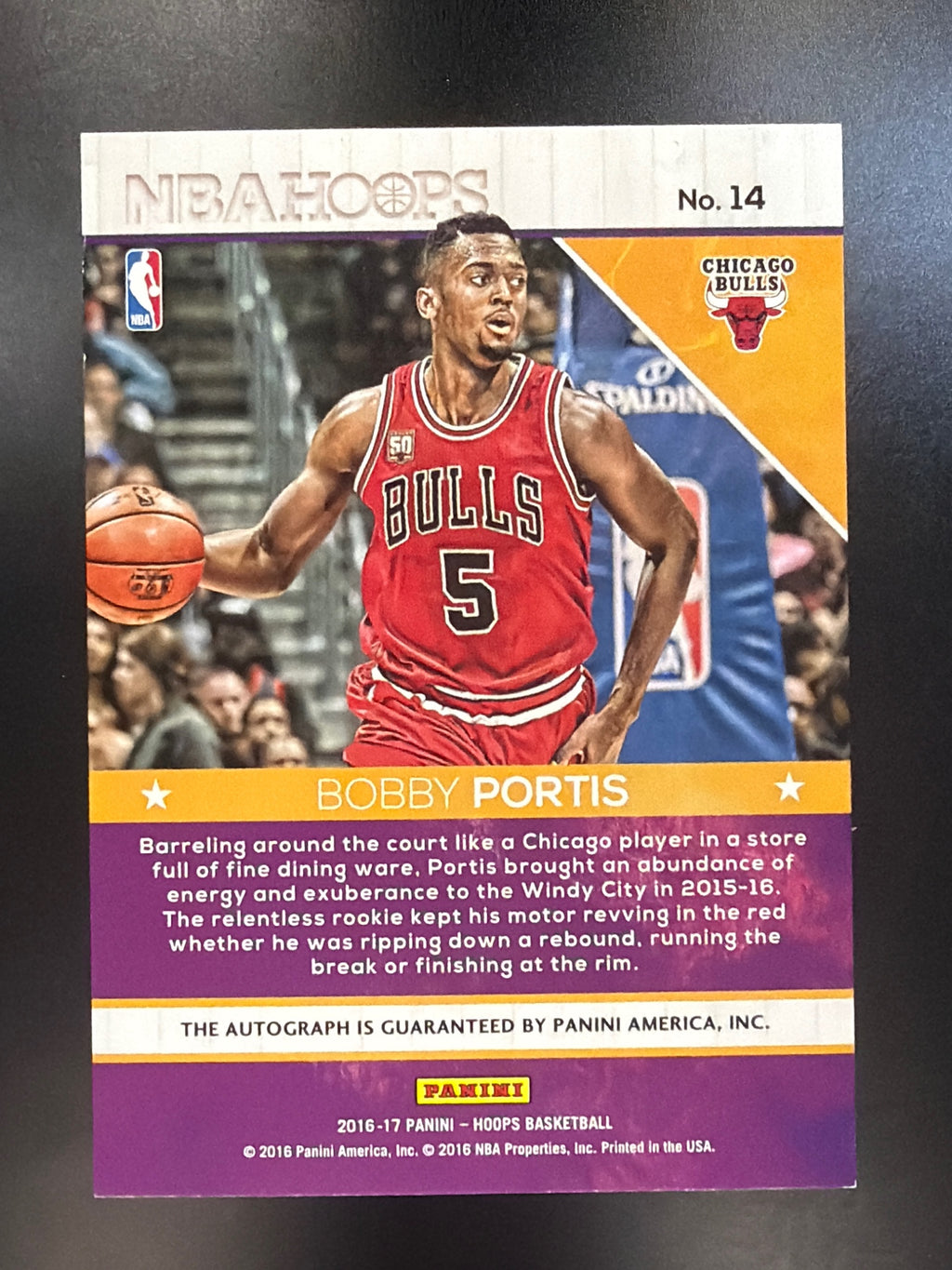 2016-17 Hoops #14 Bobby Portis Hot Signatures