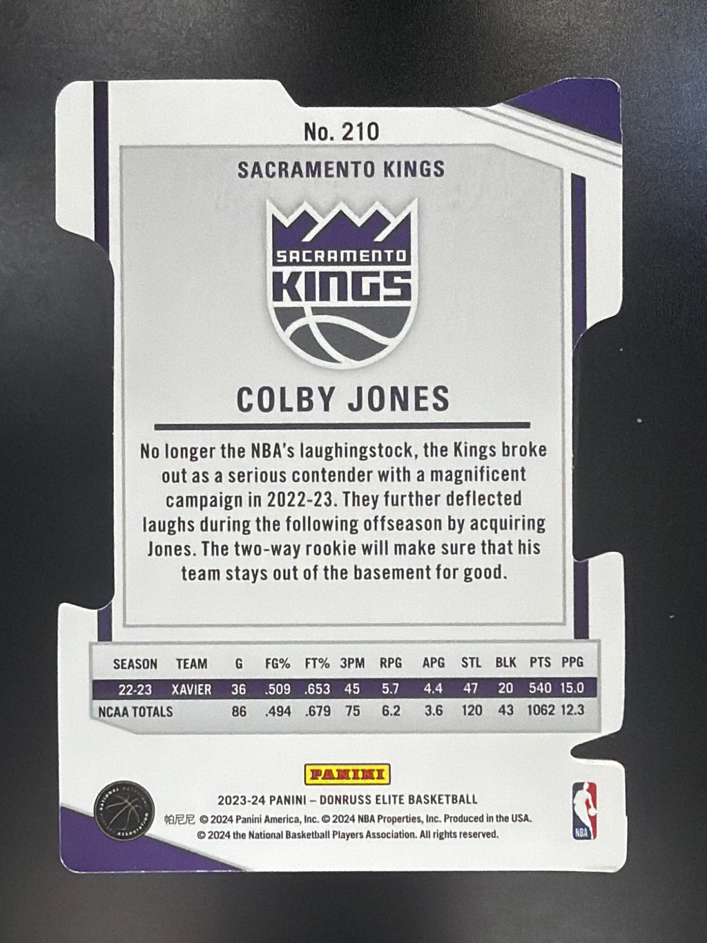 2023-24 Donruss Elite #210 Colby Jones Aspirations #/80