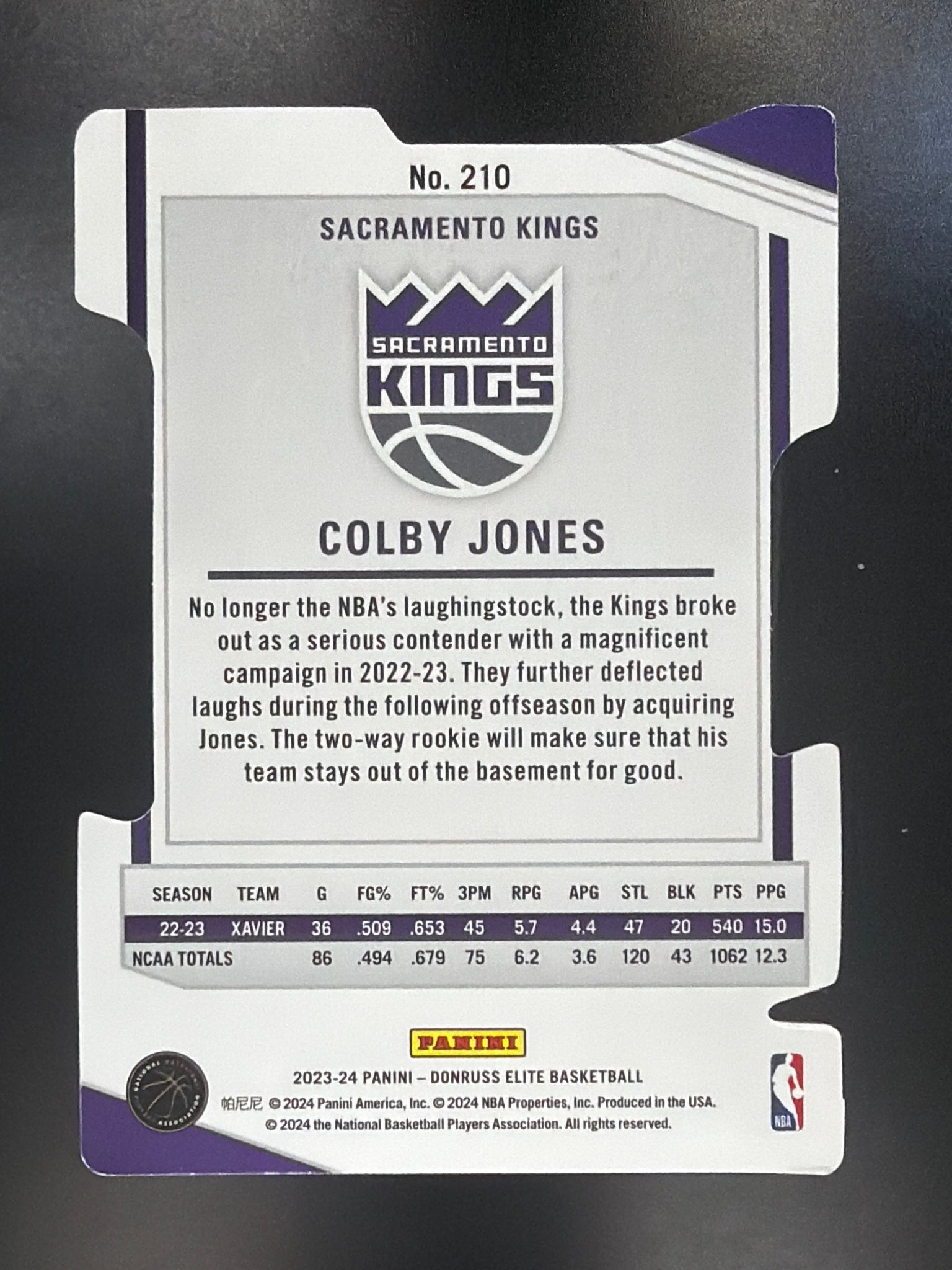 2023-24 Donruss Elite #210 Colby Jones Aspirations #/80