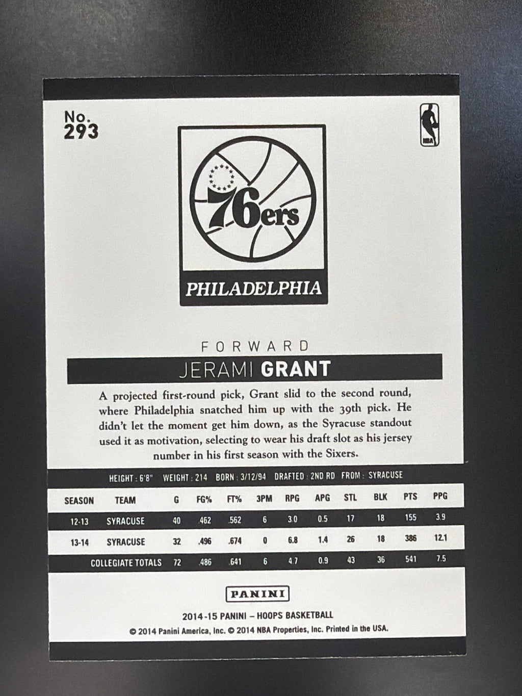2014-15 Hoops #293 Jerami Grant Green