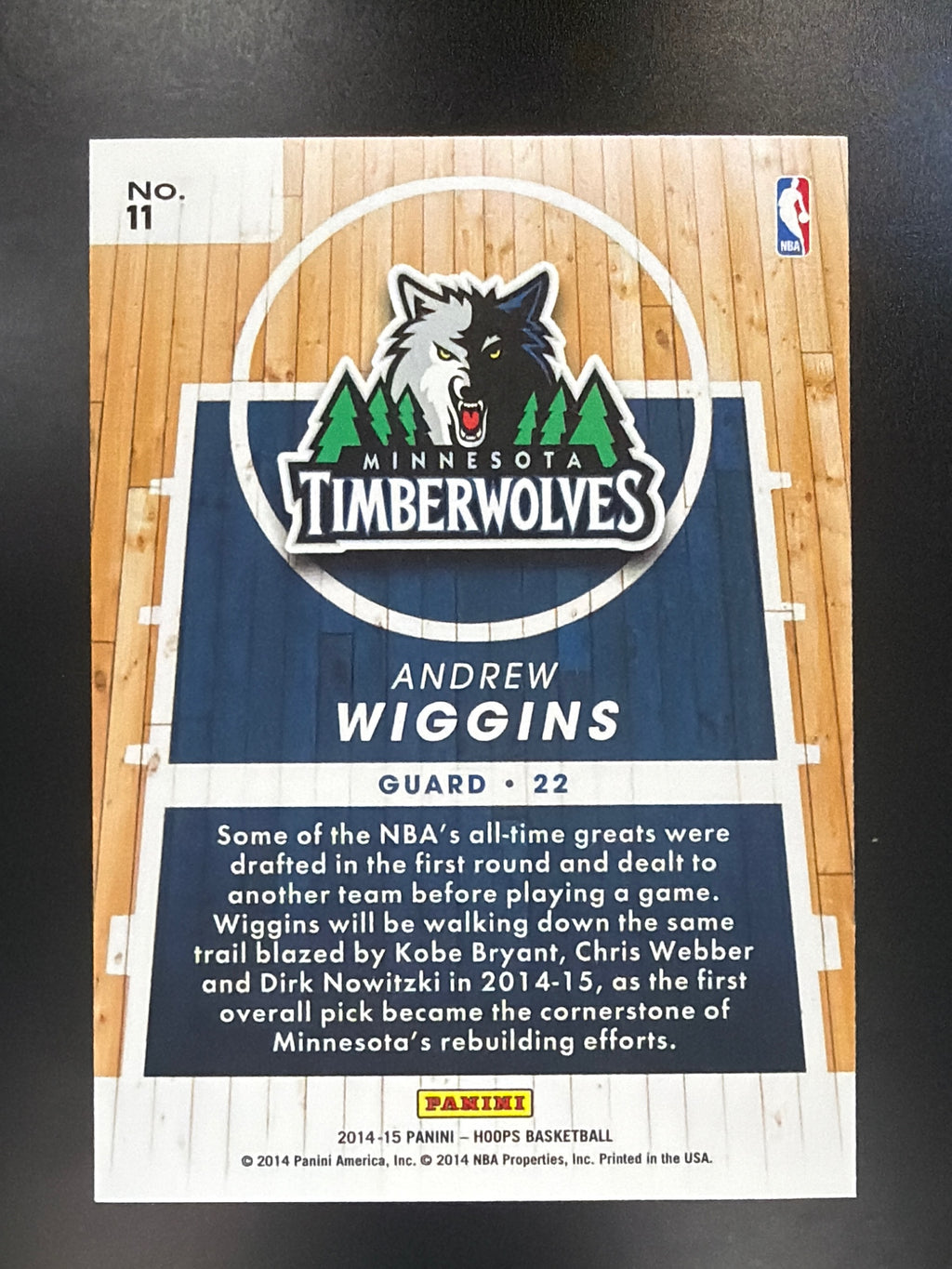 2014-15 Hoops #11 Andrew Wiggins Faces of the Future