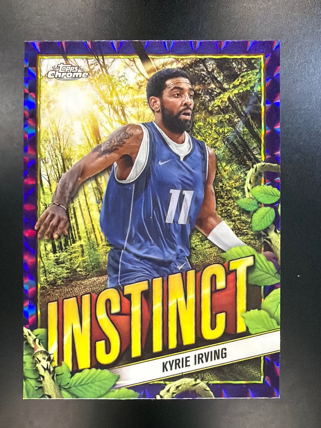 2024-25 Topps Chrome #INS-11 Kyrie Irving Instinct Purple Geometric Refractor