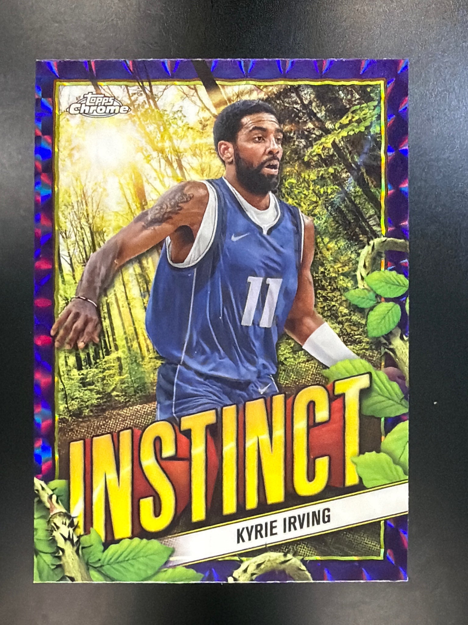 2024-25 Topps Chrome #INS-11 Kyrie Irving Instinct Purple Geometric Refractor
