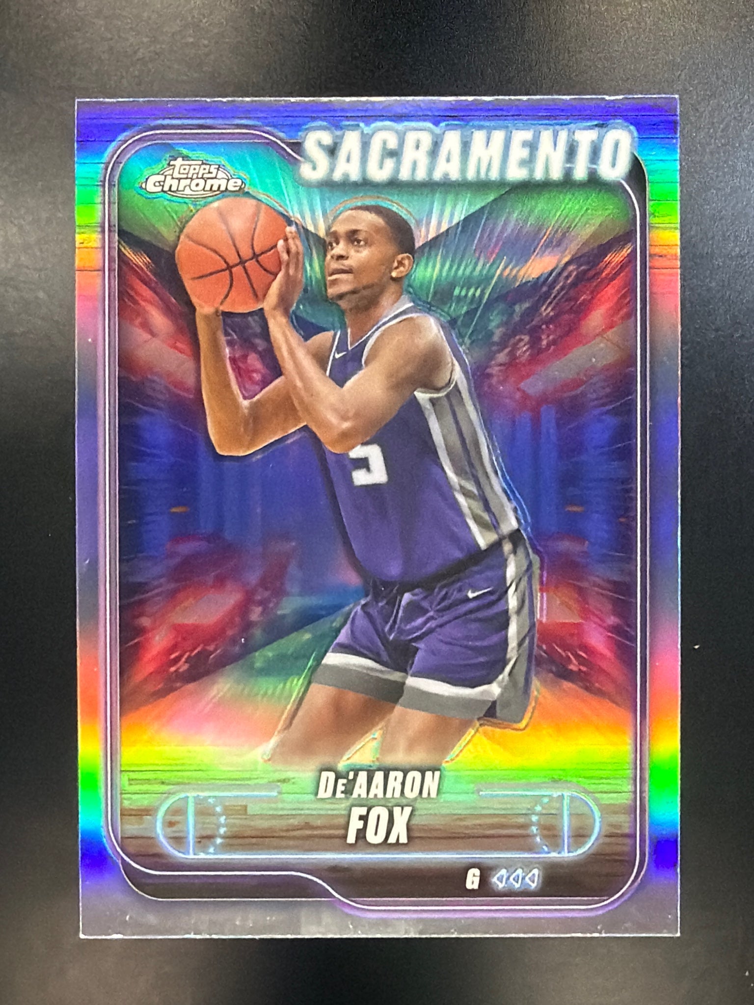 2024-25 Topps Chrome #109 De'Aaron Fox Refractor