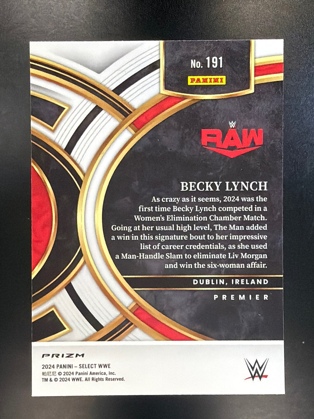 2024 Panini Select WWE #191 Becky Lynch Tri-Color Prizms