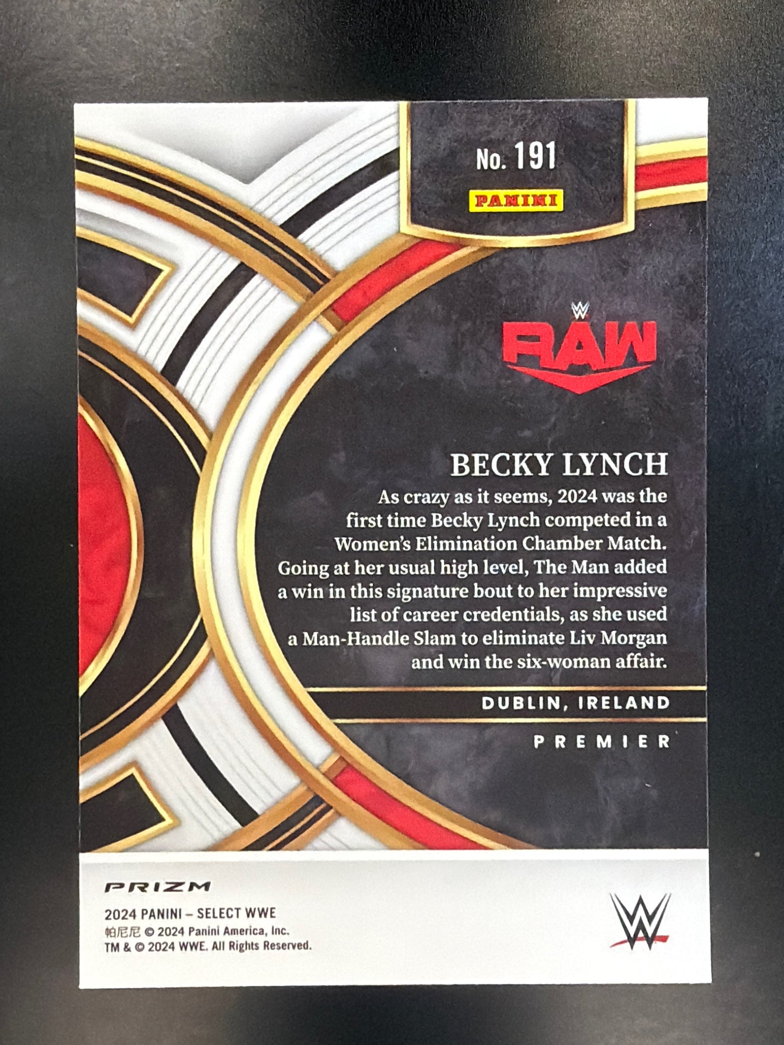 2024 Panini Select WWE #191 Becky Lynch Tri-Color Prizms