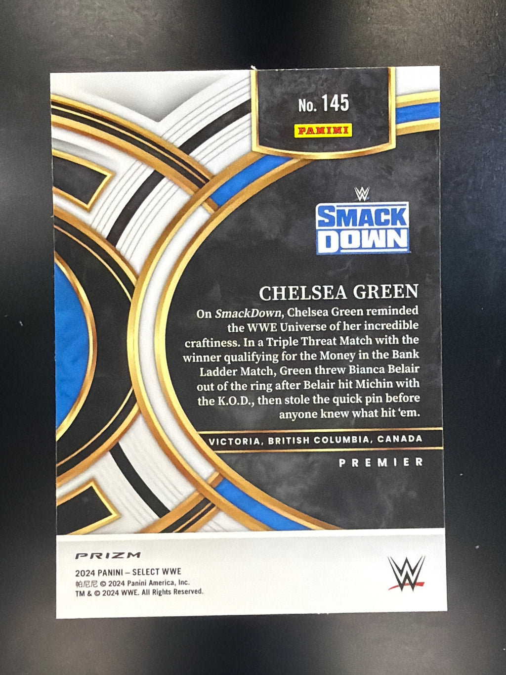 2024 Panini Select WWE #145 Chelsea Green Tri-Color Prizms