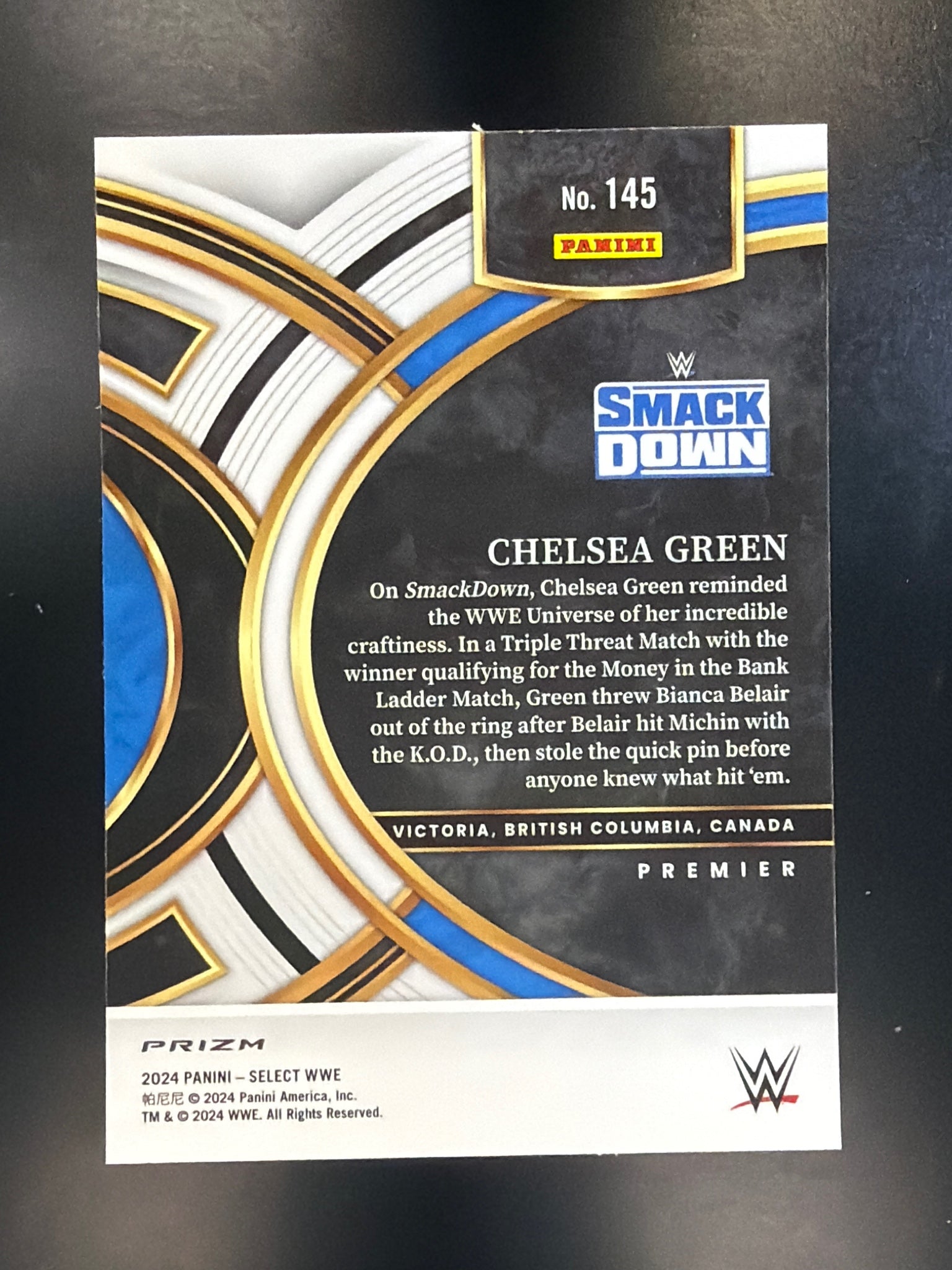 2024 Panini Select WWE #145 Chelsea Green Tri-Color Prizms