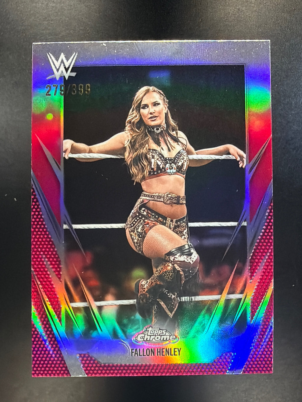 2026 Topps Chrome WWE #165 Fallon Henley Magenta Refractor #/399