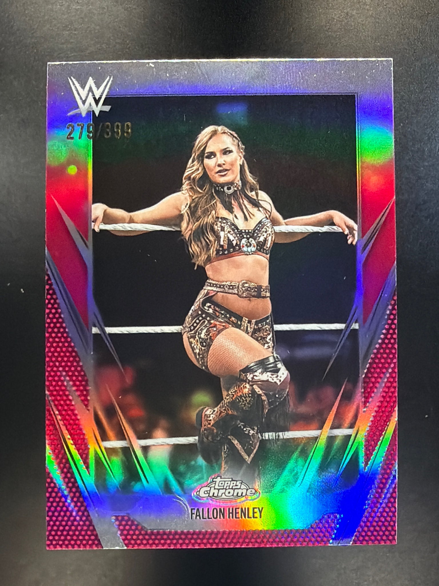 2026 Topps Chrome WWE #165 Fallon Henley Magenta Refractor #/399