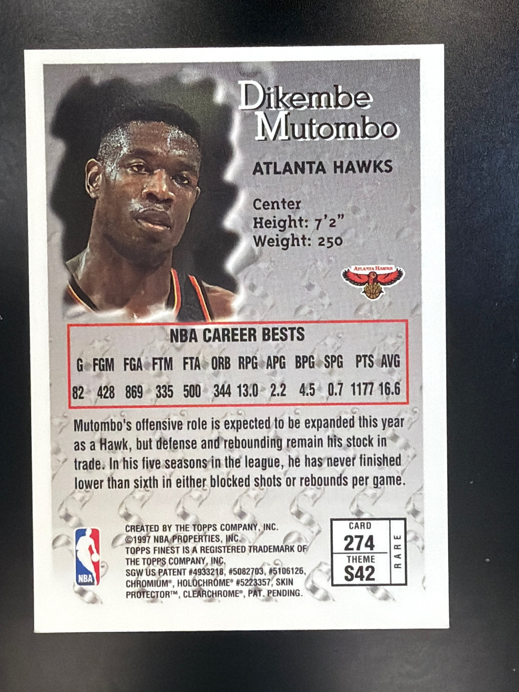 1996-97 Finest #274 Dikembe Mutombo