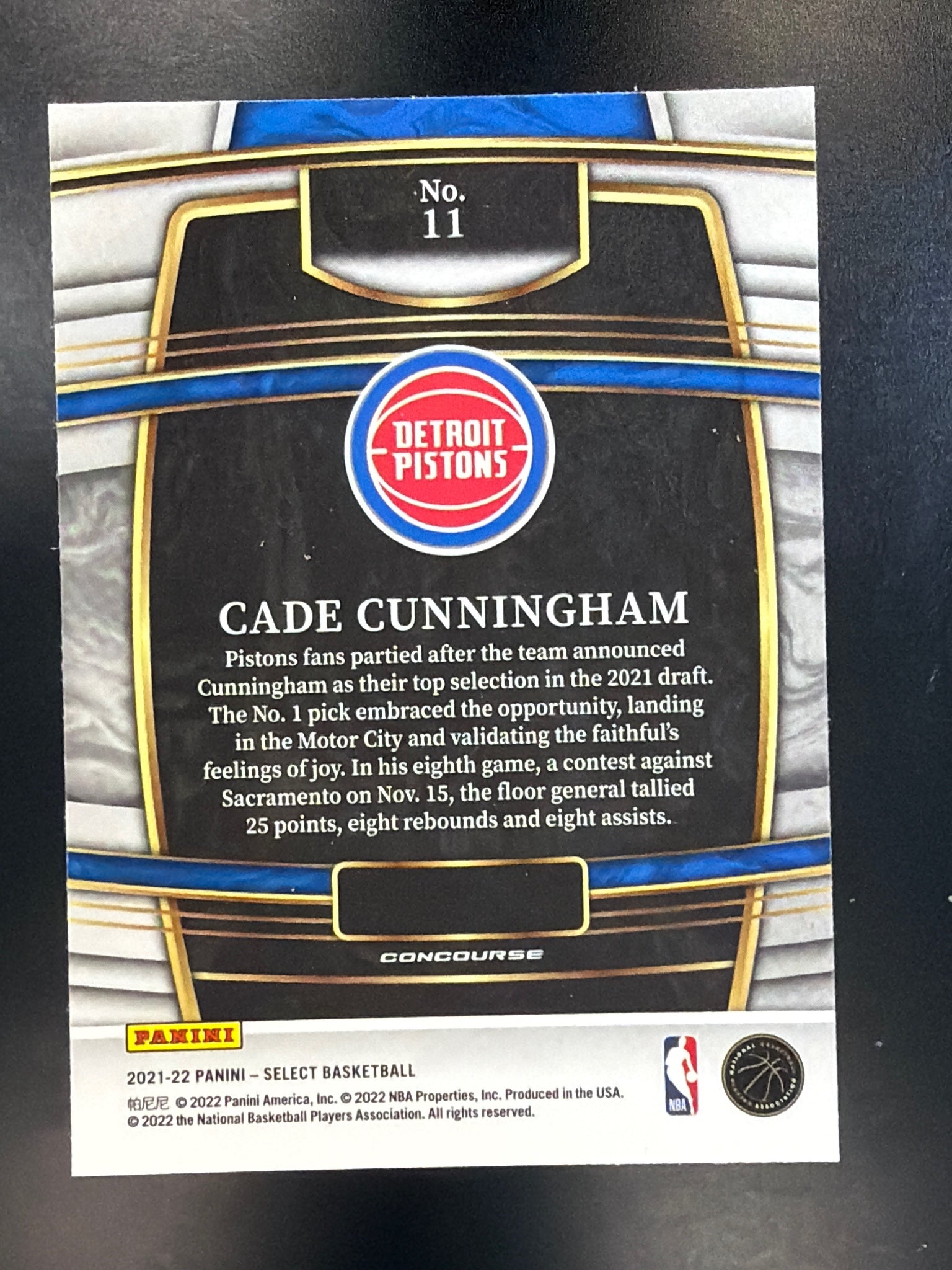 2021-22 Panini Select #11 Cade Cunningham