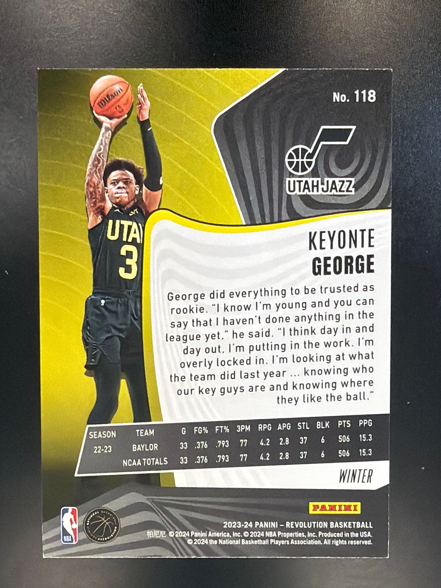 2023-24 Panini Revolution #118 Keyonte George Winter