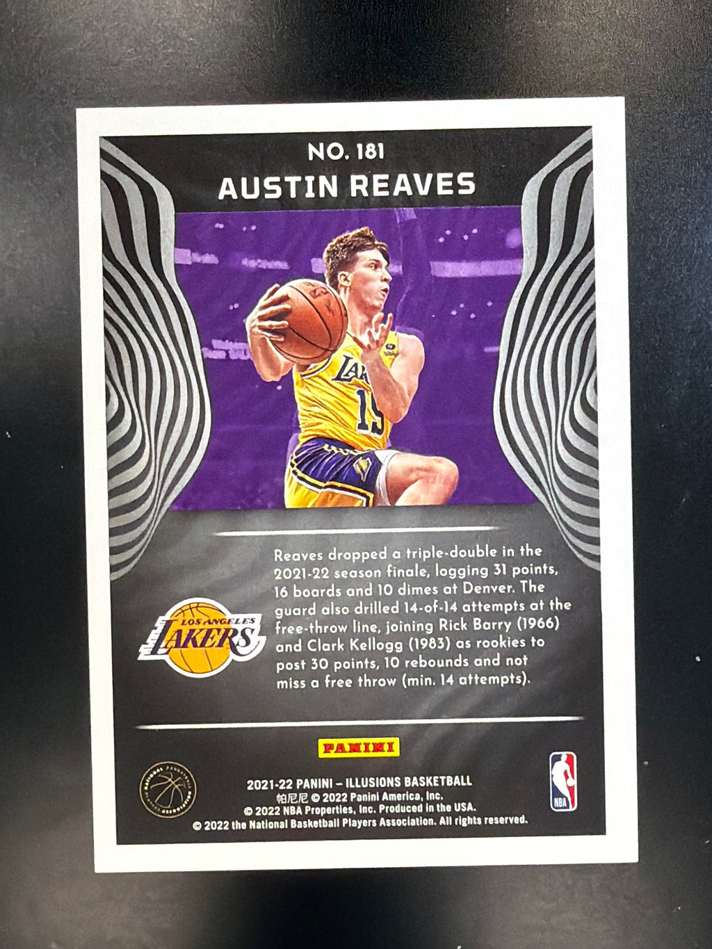 2021-22 Panini Illusions #181 Austin Reaves Ruby #/125