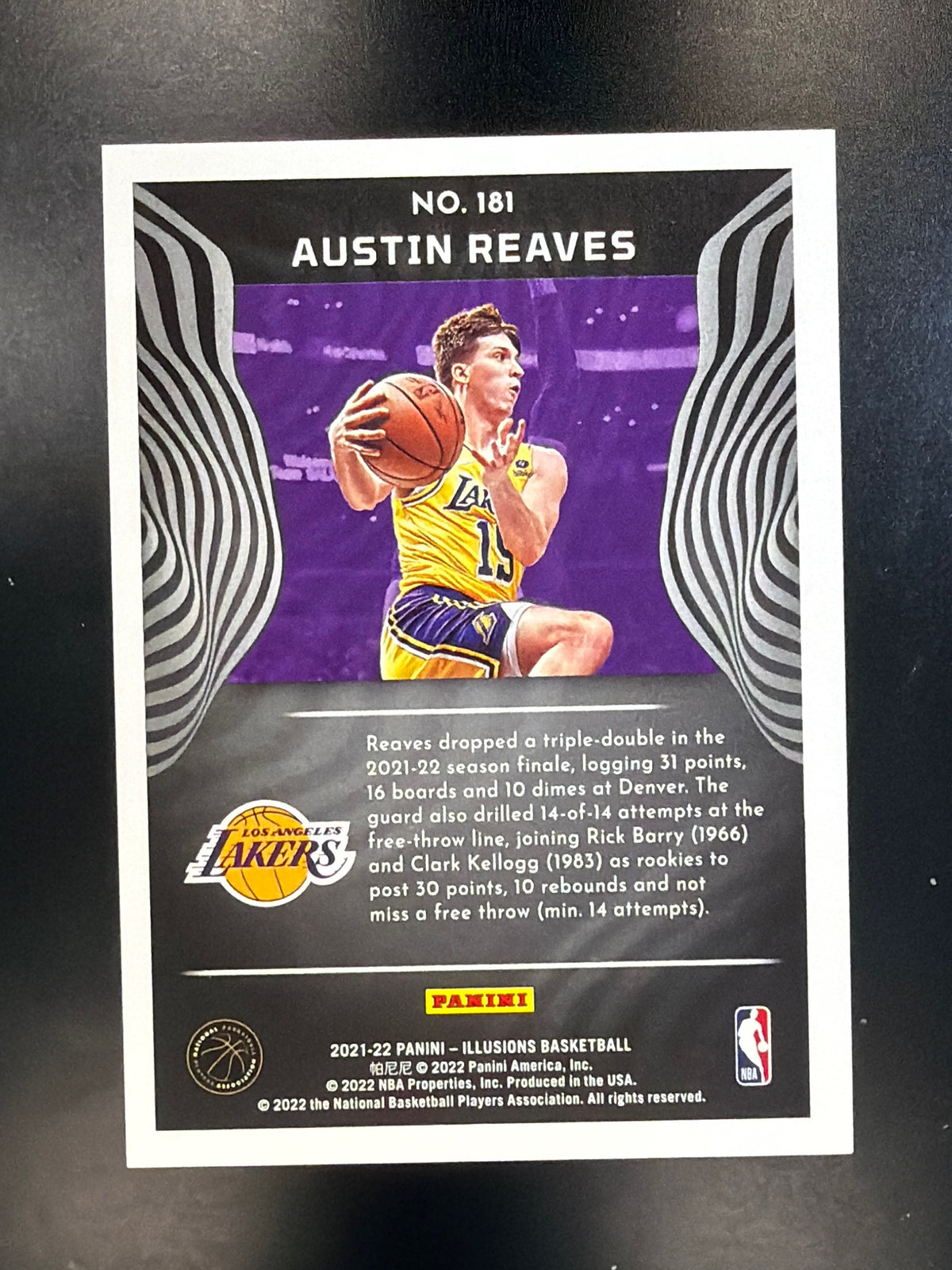 2021-22 Panini Illusions #181 Austin Reaves Ruby #/125