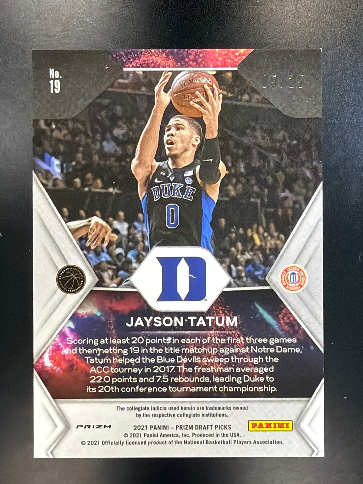 2021 Panini Prizm Draft Picks #19 Jayson Tatum Fireworks Prizm Green Pulsar #/25