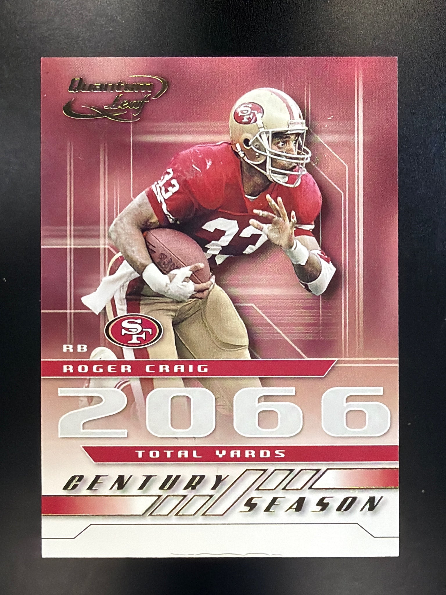 2001 Quantum Leaf #CS-17 Roger Craig Century Season #/1000