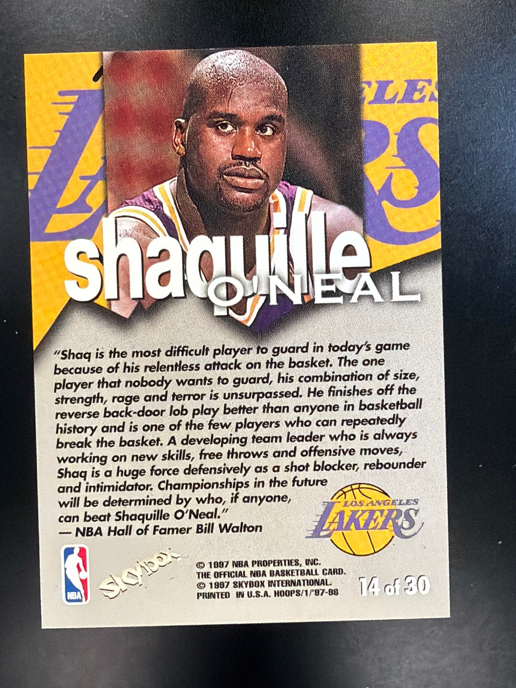 1997-98 Hoops #14 Shaquille O'Neal Talkin' Hoops