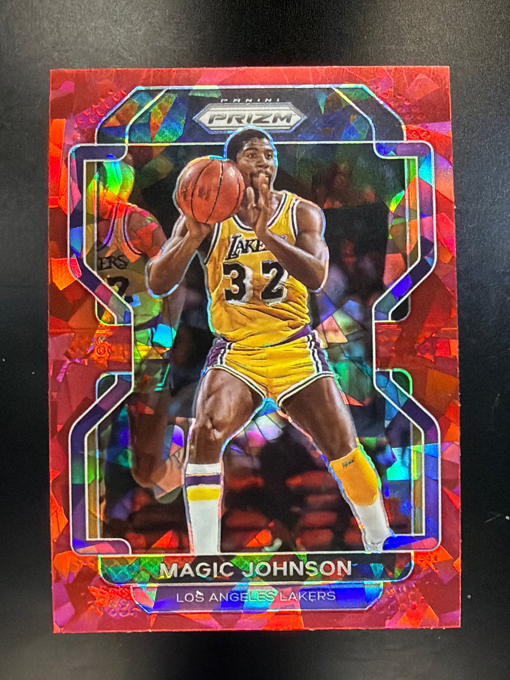 2021-22 Panini Prizm #248 Magic Johnson Red Ice
